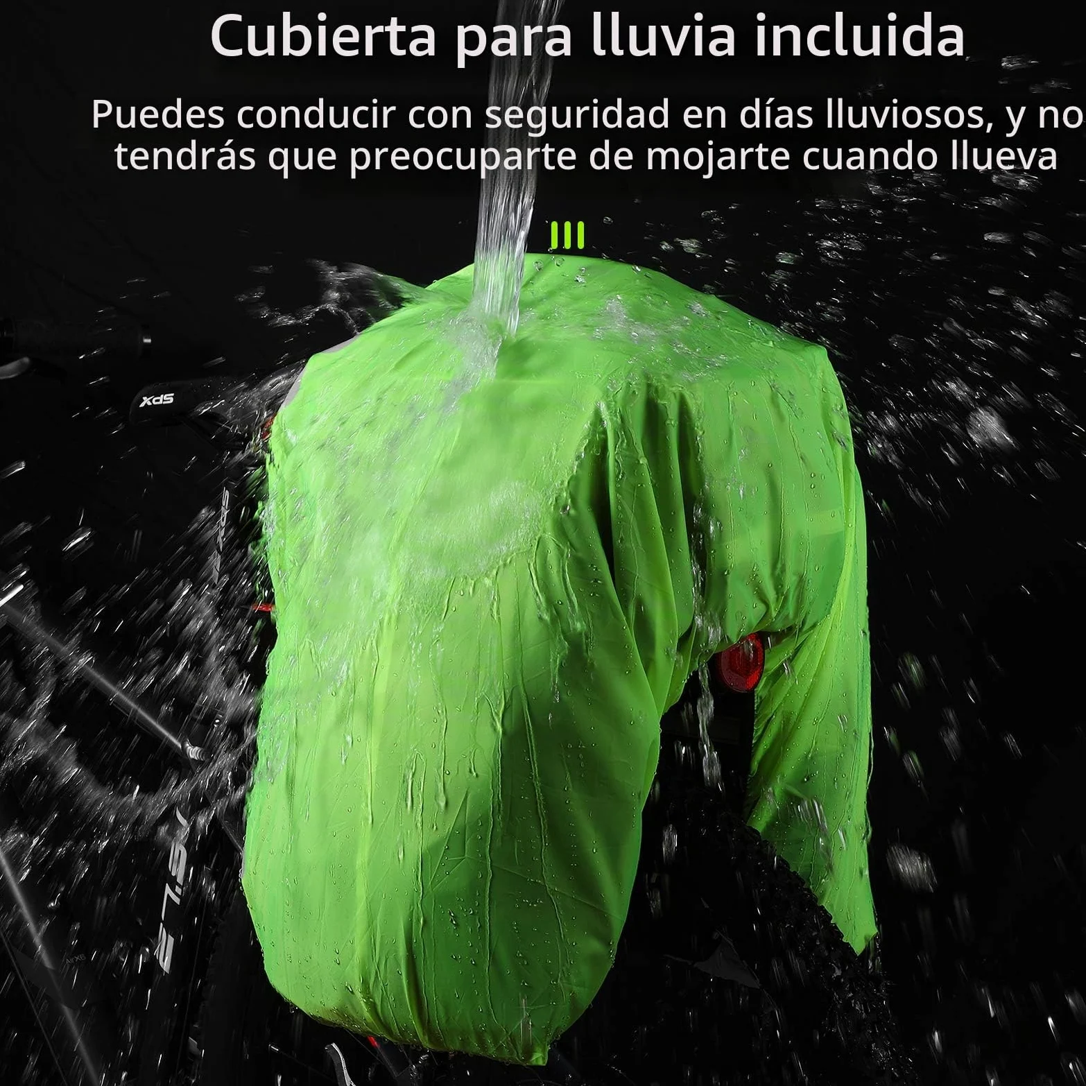 Bolsa para alforja de bicicleta, 25 l, impermeable, gran capacidad, para portabicicletas de carga de bicicleta, mochila portátil con correa ajustable para el hombro, accesorios de ciclismo