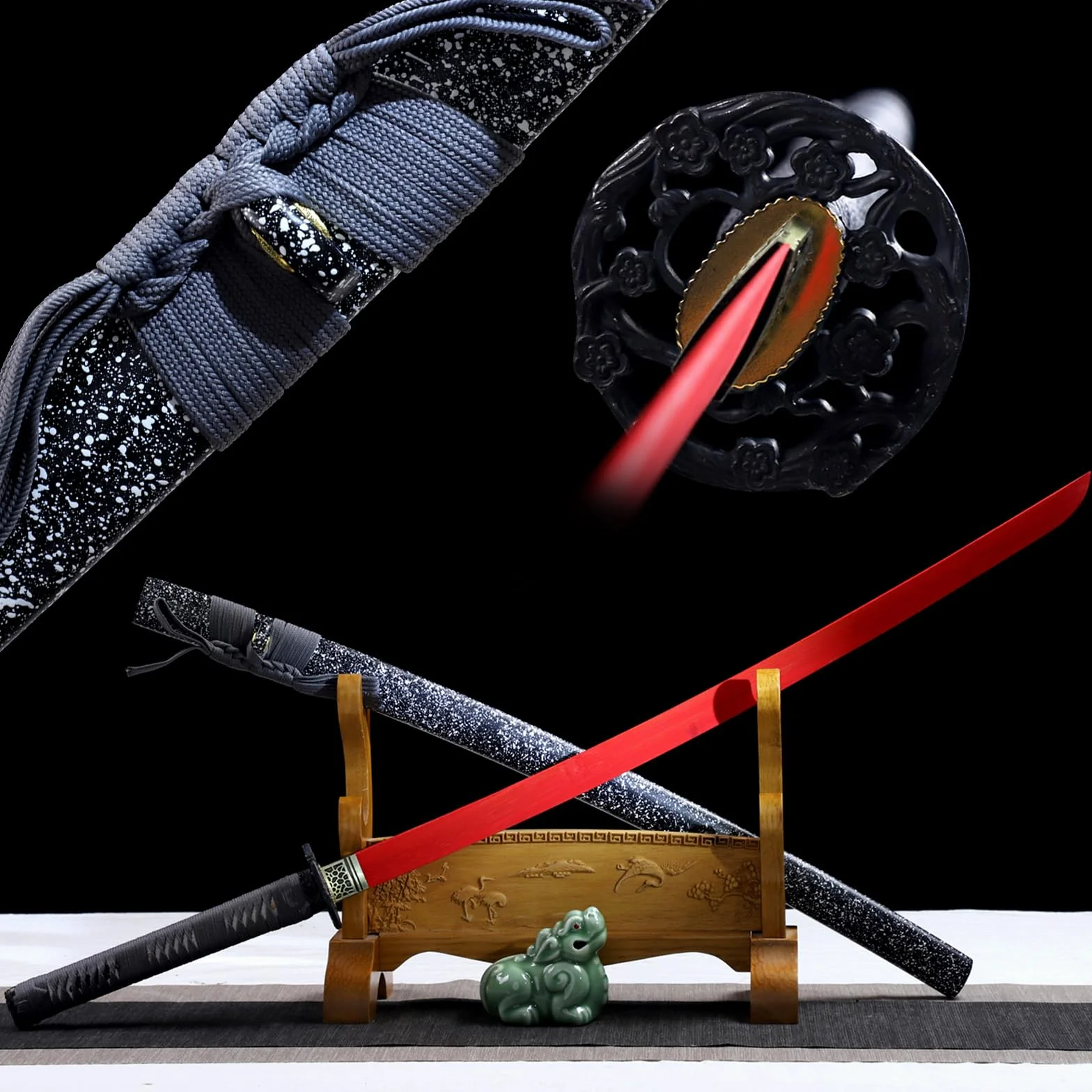 Espadas samurái japonesas de madera 102 cm bokken katana de entrenamiento kendo cosplay regalo