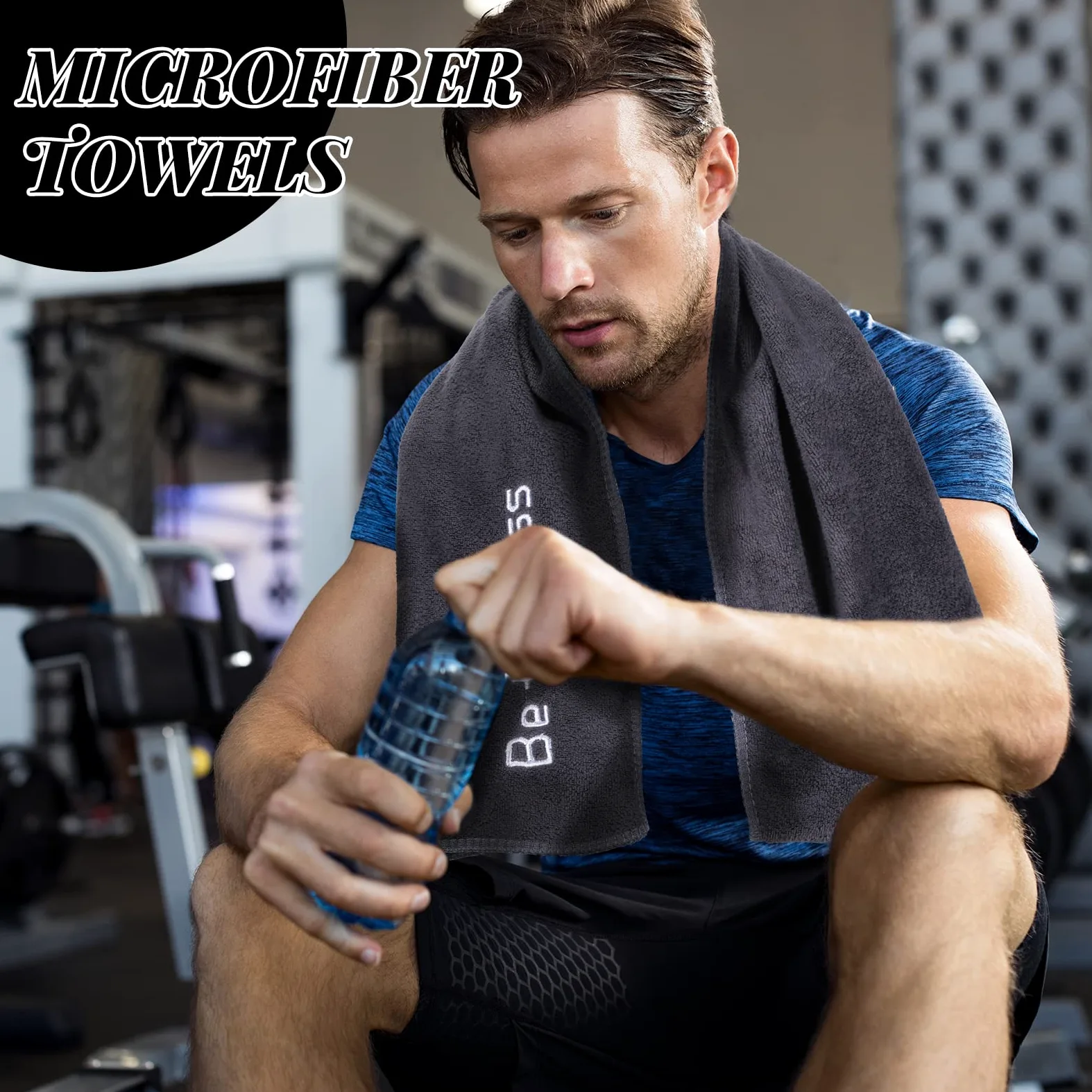 Newwiee Toallas de gimnasio de microfibra para ejercicio, fitness, a granel, 32 x 16 pulgadas, suaves, de secado rápido, absorben el sudor, toalla de yoga para mujeres y hombres, toalla deportiva para
