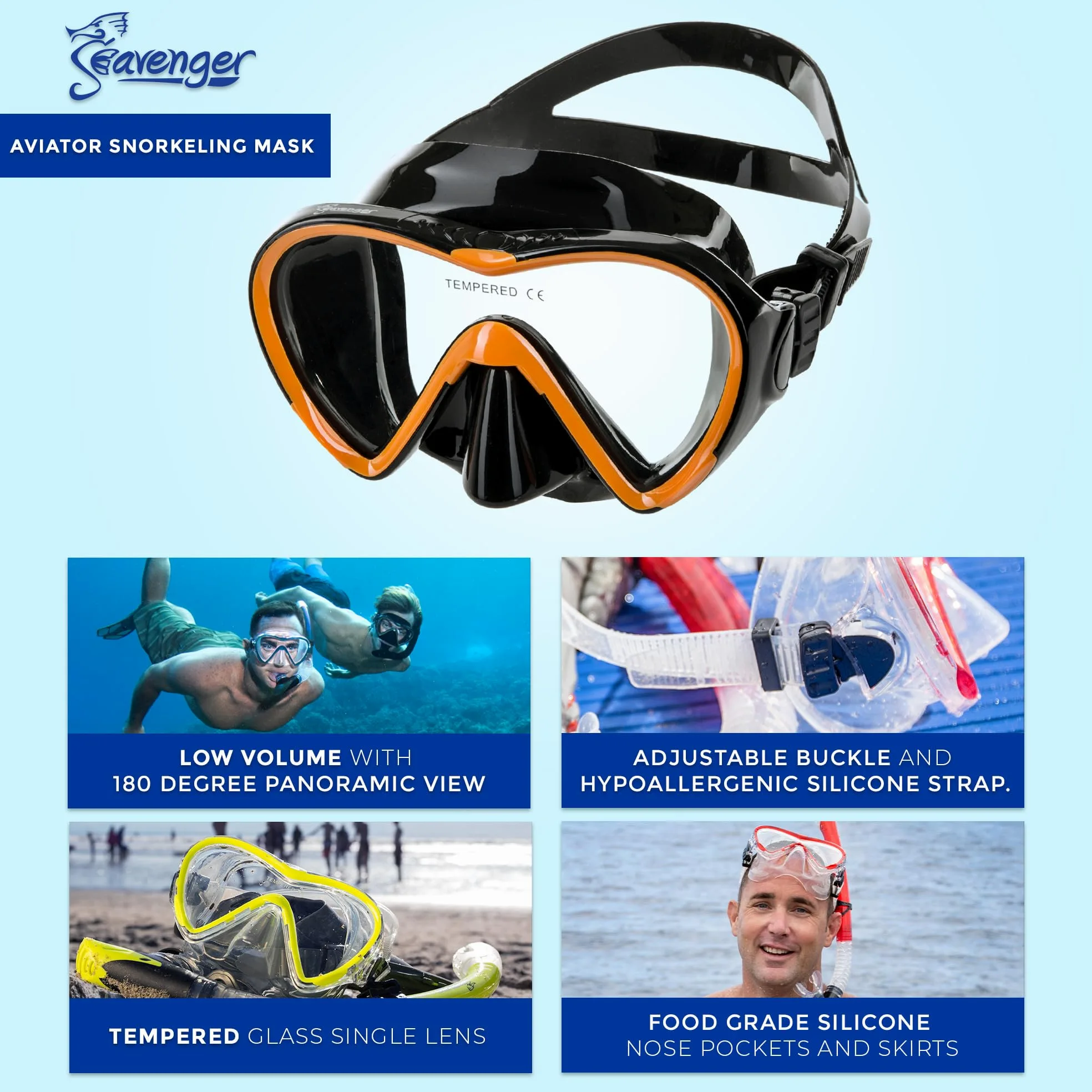 Seavenger - Juego de esnórquel para Adultos y niños
