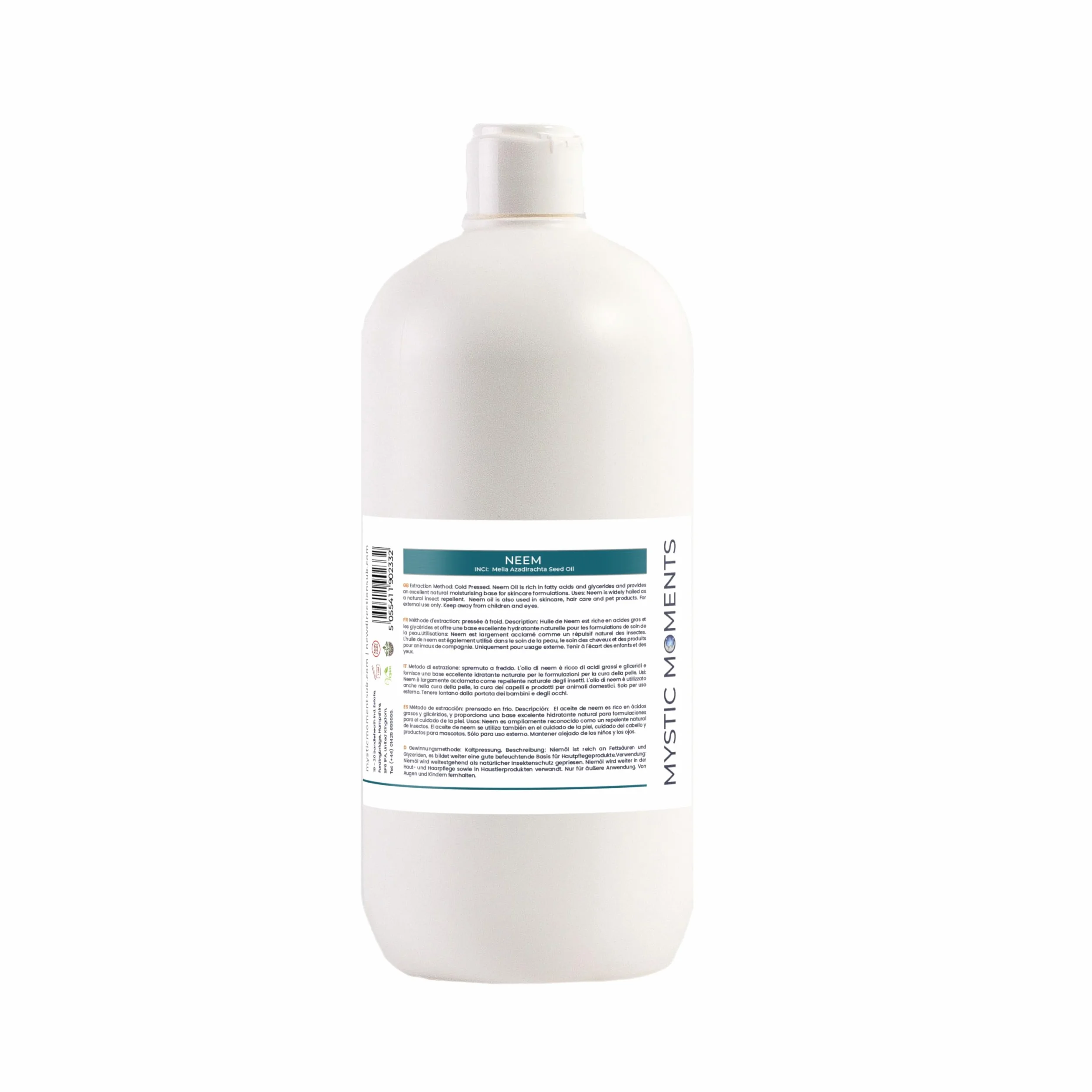 Mystic Moments Aceite de neem 100% Puro 1 litro