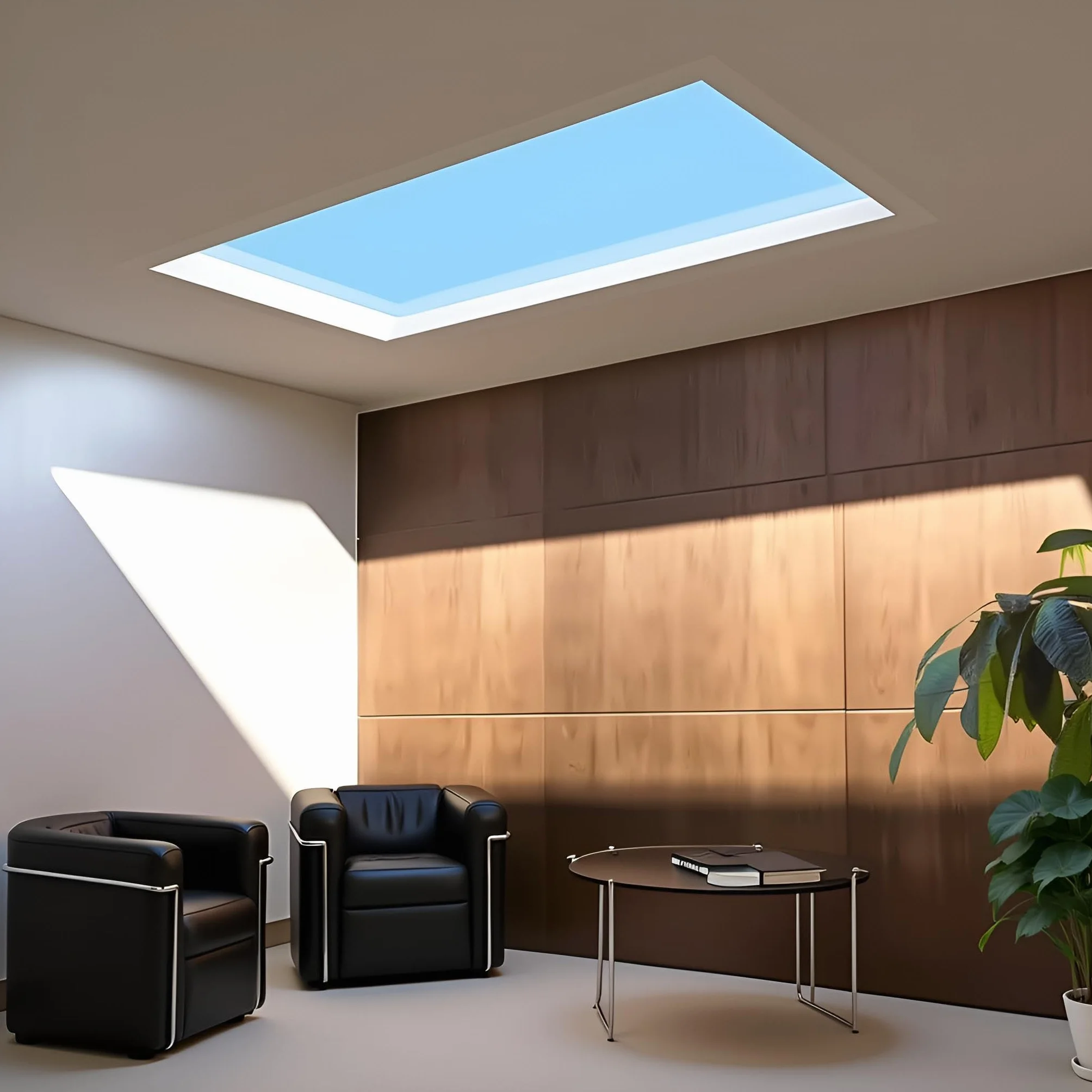 Luz LED de techo ambiental Azul cielo 60x30x16 cm para sótano garaje cocina dormitorio