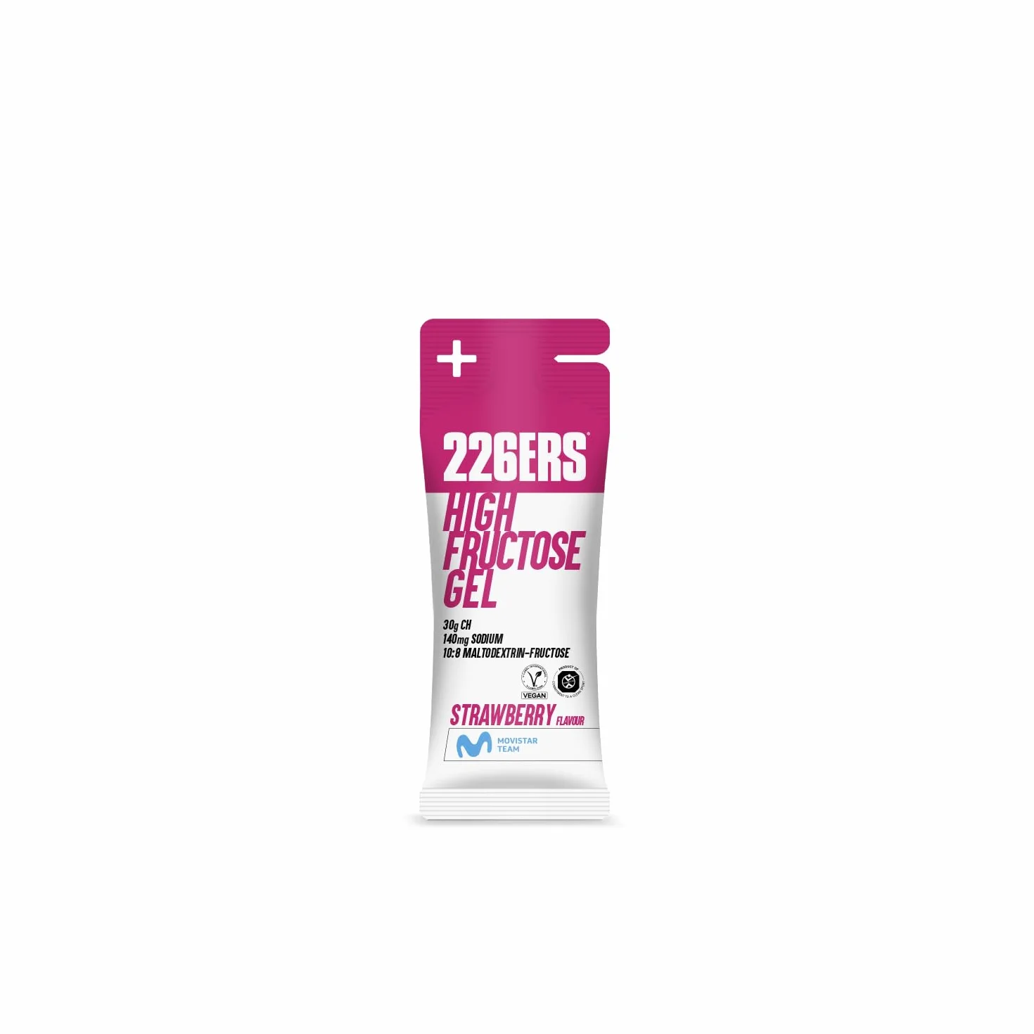 226ERS High Fructose XS Gel Energético Fresa 8x44g Vegano Sin Gluten
