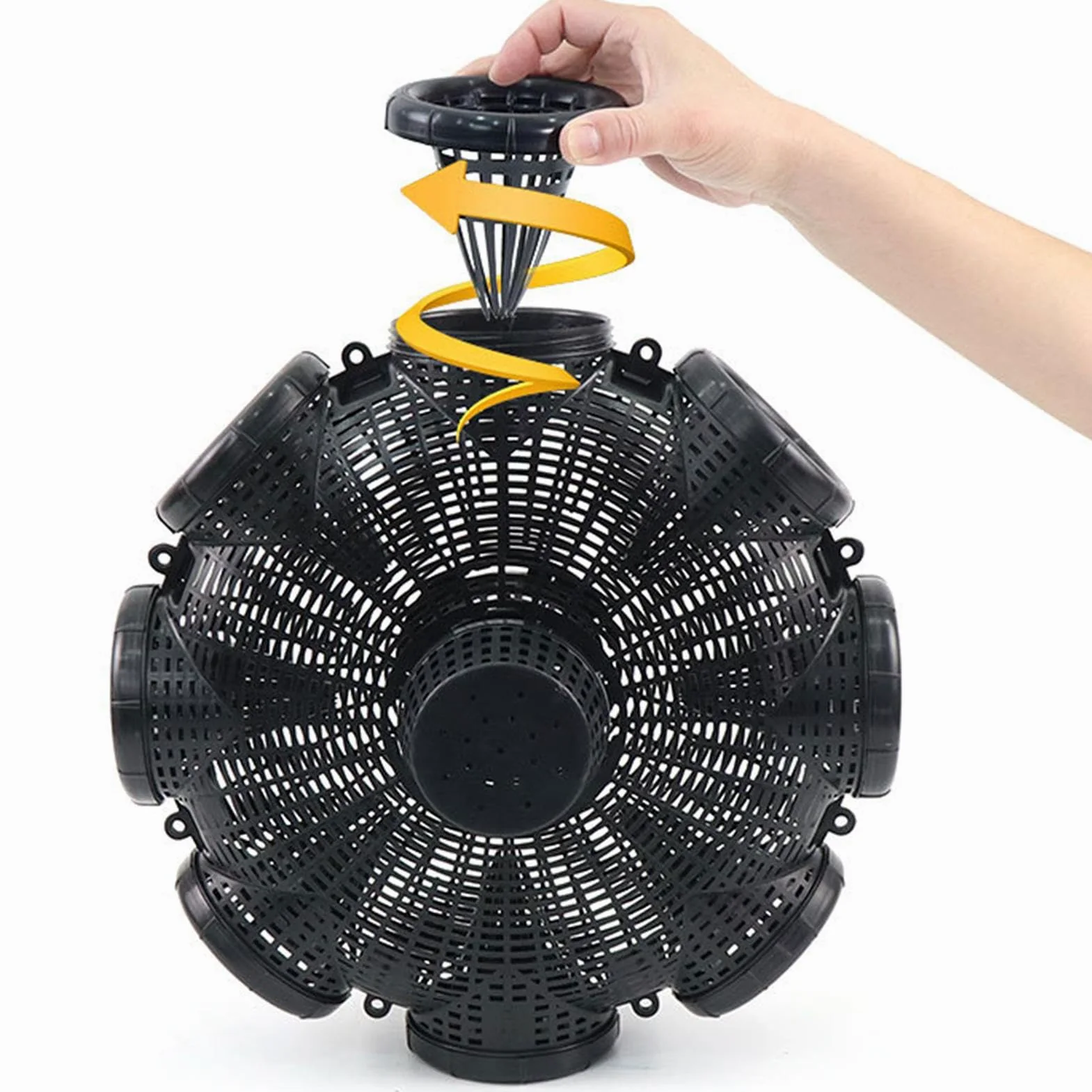Trampas para Peces para Peces pequeños,Trampas para Peces para | Pescar,Trampa de Cebo para Red de Pesca | Trampas para Peces con 8 Agujeros, Trampa para cangrejos, Trampa portátil para