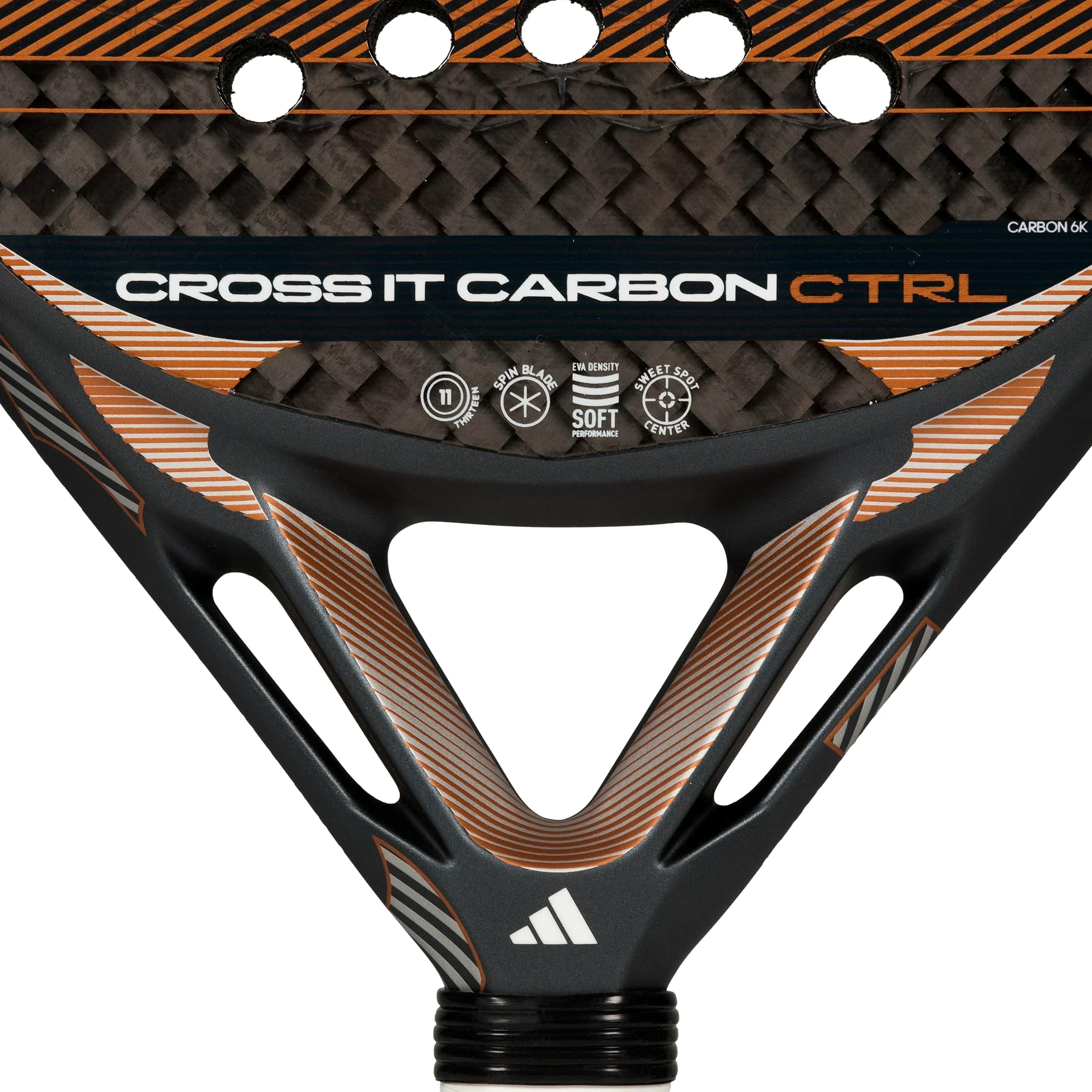 Pala de pádel adidas Cross IT Carbon Ctrl 2026,Cobre, Forma Redonda,Goma eva Soft Performance,Fibra Carbono aluminizado 6k