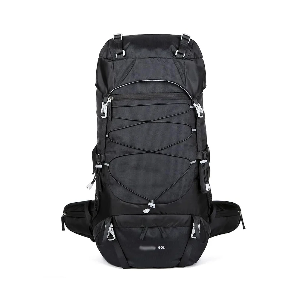 CFWSHJ Mochila de Senderismo de 50L con Cubierta para Lluvia, Bolsa Multifuncional para montañismo, Mochila para Exteriores, para Viajes, Senderismo, Camping