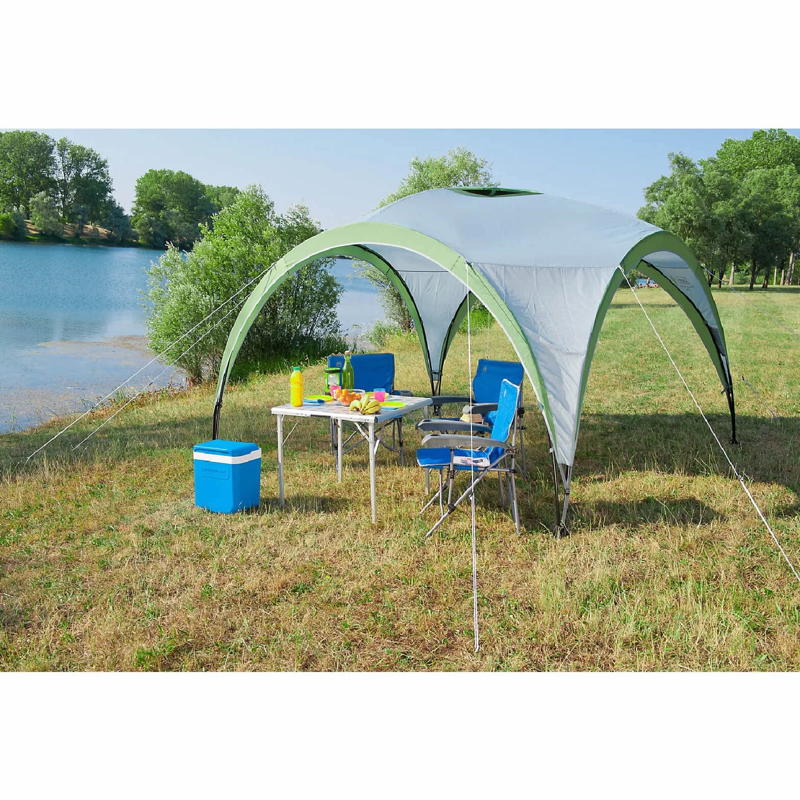 Coleman Gazebo Event Shelter Pro L 12 x 12 pies para Festivales, jardín y Camping, construcción de Postes de Acero Resistente, Tienda de campaña Grande con protección Solar SPF 50+