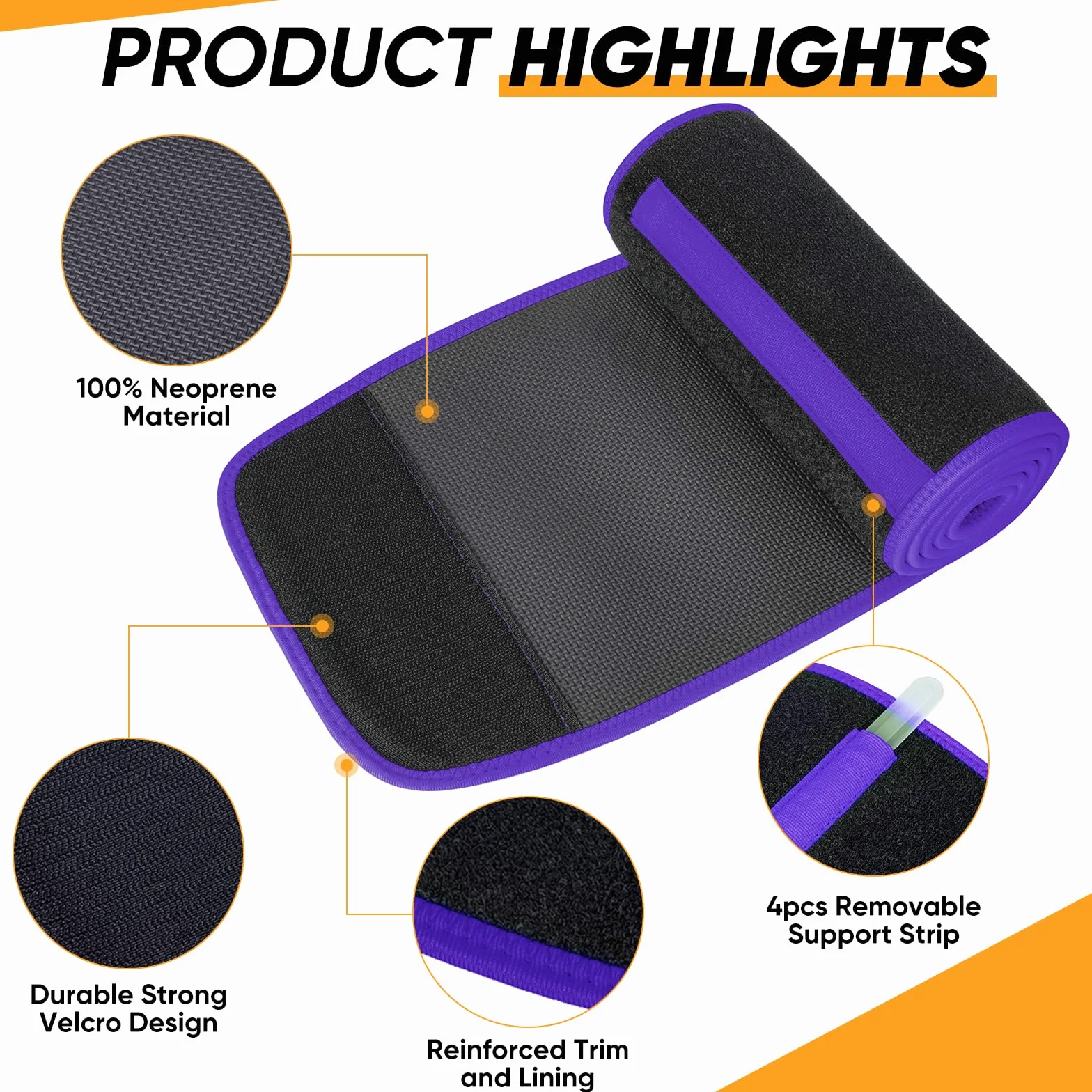APEXUP - Entrenador de cintura para mujer, grasa del vientre inferior, banda de sudor para hombres, envoltura de estómago, recortador de cintura con soporte lumbar extraíble