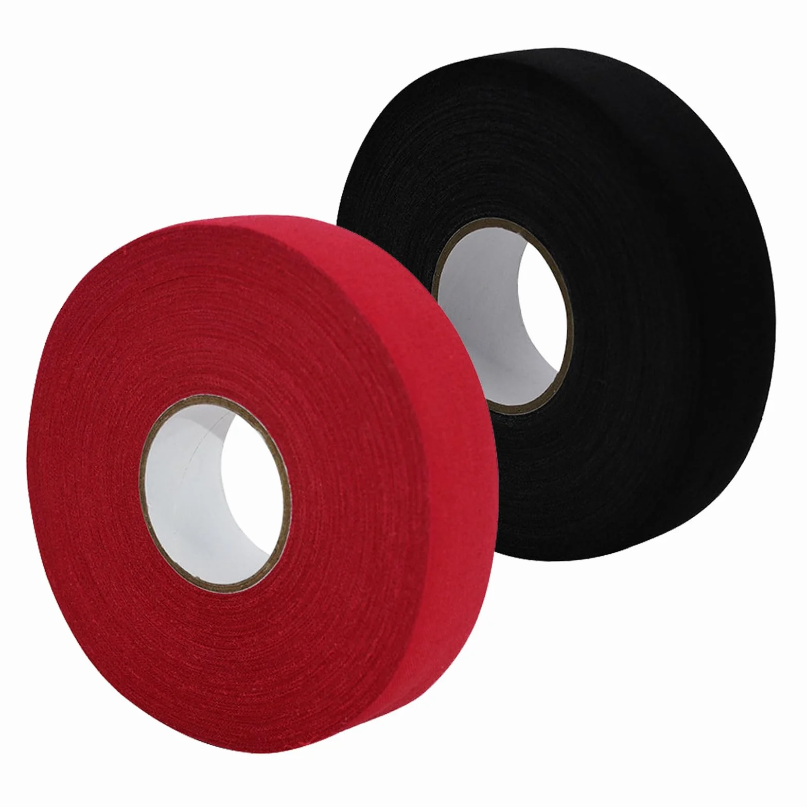 2 Rollos Cinta Hockey Antideslizante para Mango Raqueta de Hockey Sobre Hielo Cinta de Agarre, Cinta de Hockey 2,5 cm x 25 m Cinta Adhesiva Cinta para Palo de Hockey Tenis Golf (Negro,Rojo)