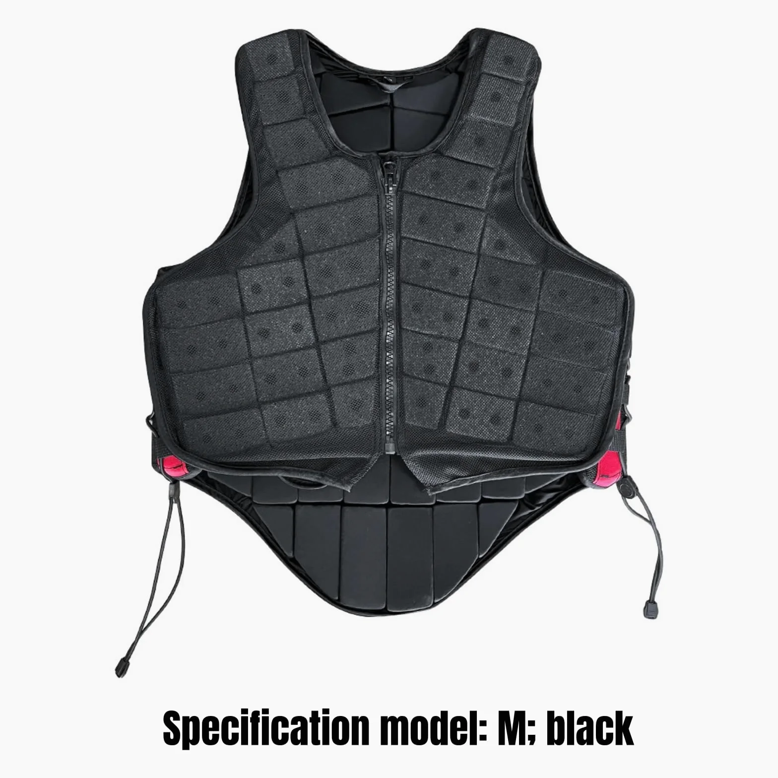 Qianly Chaleco Ecuestre Chaleco de Equitación Chaleco Protector Chaleco Acolchado con Estructura de Malla Resistente a Impactos Cremallera Frontal para , M
