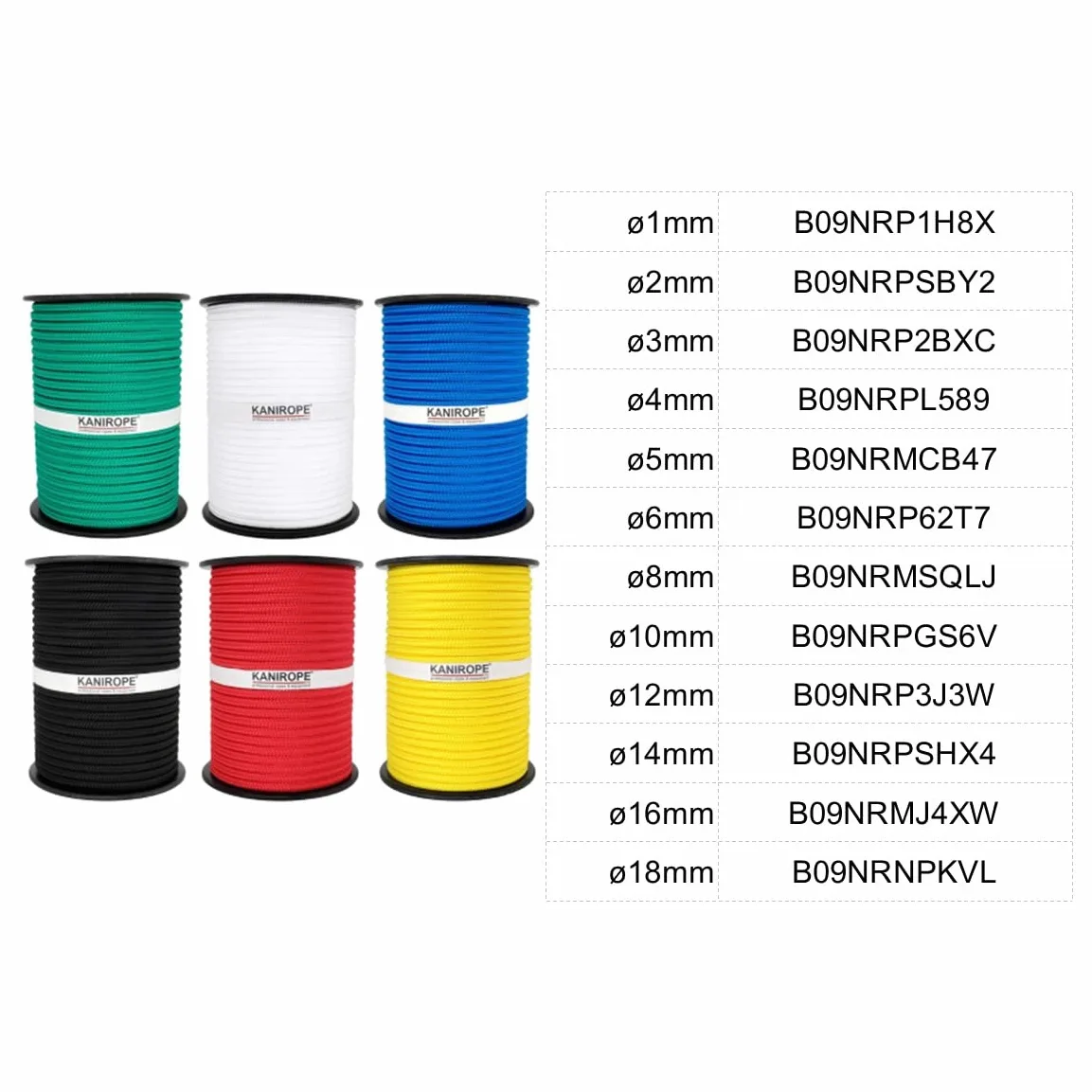 PP cuerda cuerda de polipropileno (SH 18 mm 5 m color rojo (0114) trenzado