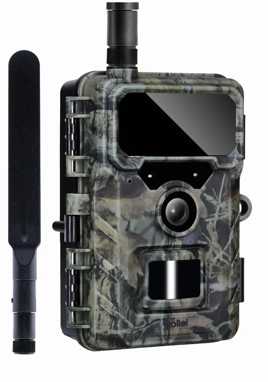 Cámara de Caza 4G Rollei, 4K Camara Fototrampeo con Tarjeta Sim y App y Sensor de Movimiento Cámara de Fotos Trampeo Caza Infrarroja con Visión Nocturna Tarjeta SD de 32GB IP66,Cámara-Caza-Fototrampeo
