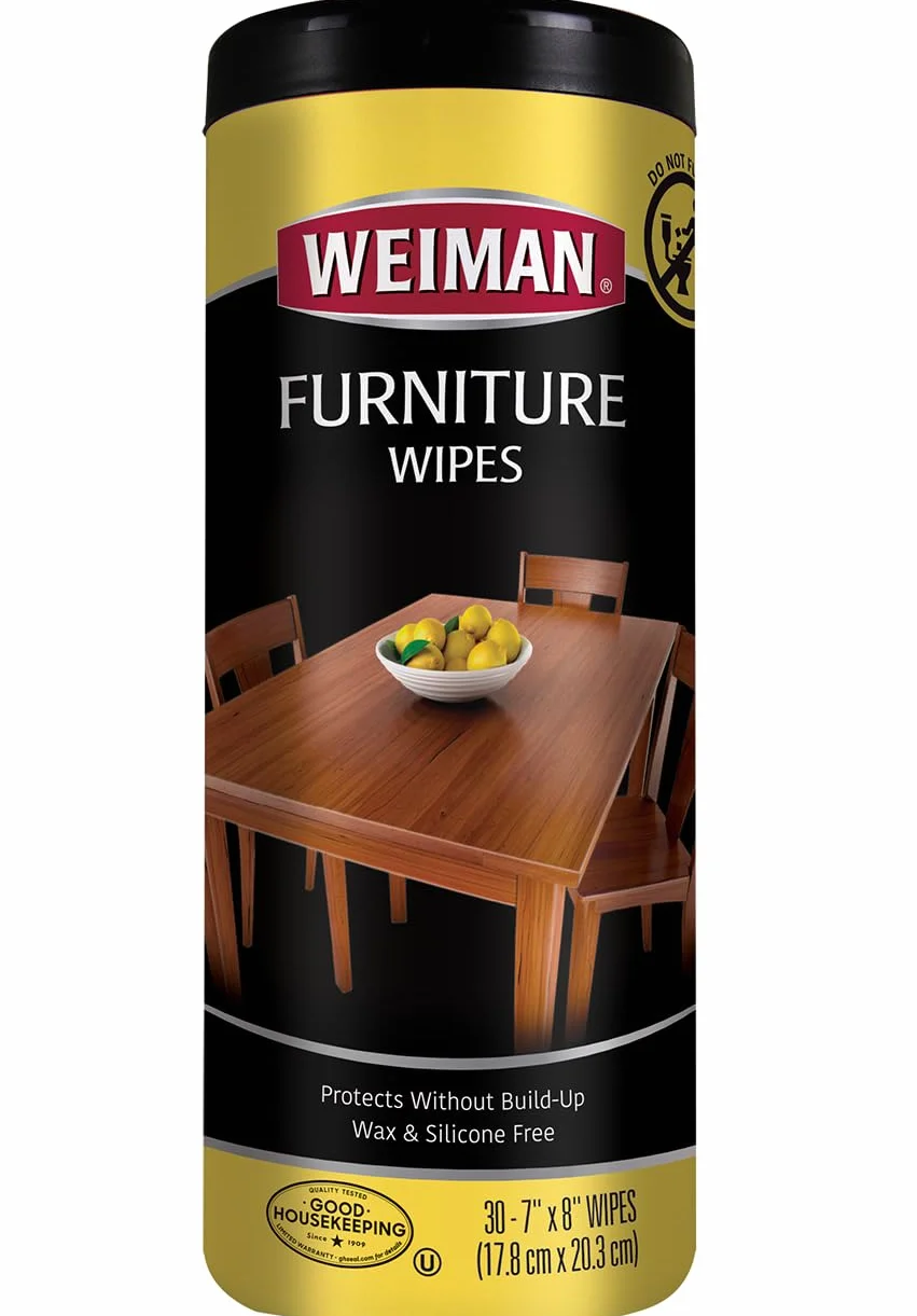 Weiman Furniture Wipes 30 Count UVX-15 Surface Safe