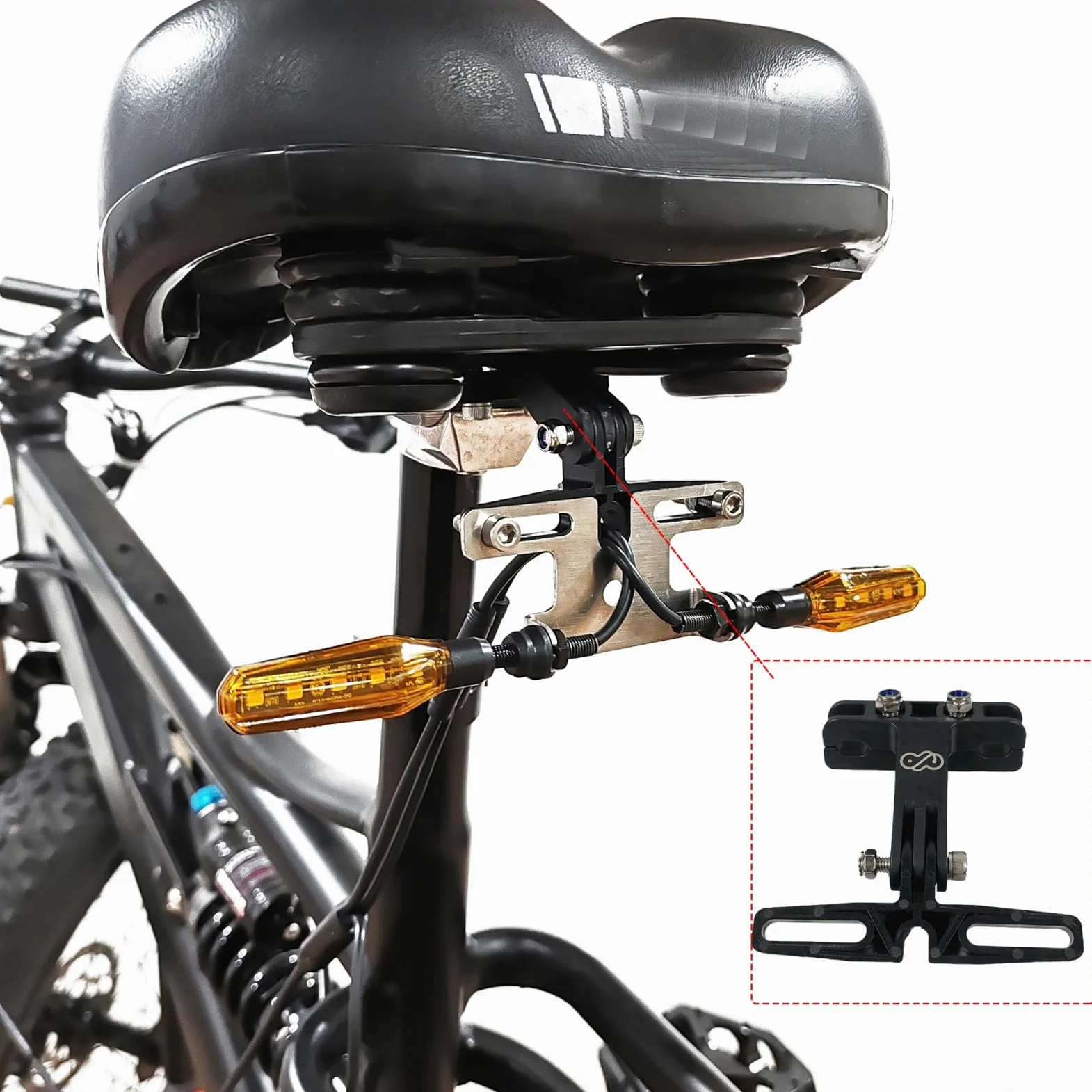 Luz de bicicleta izquierda y derecha, luces de giro impermeables, luz de alarma para bicicleta eléctrica de 24 V, 36 V, 48 V, 52 V