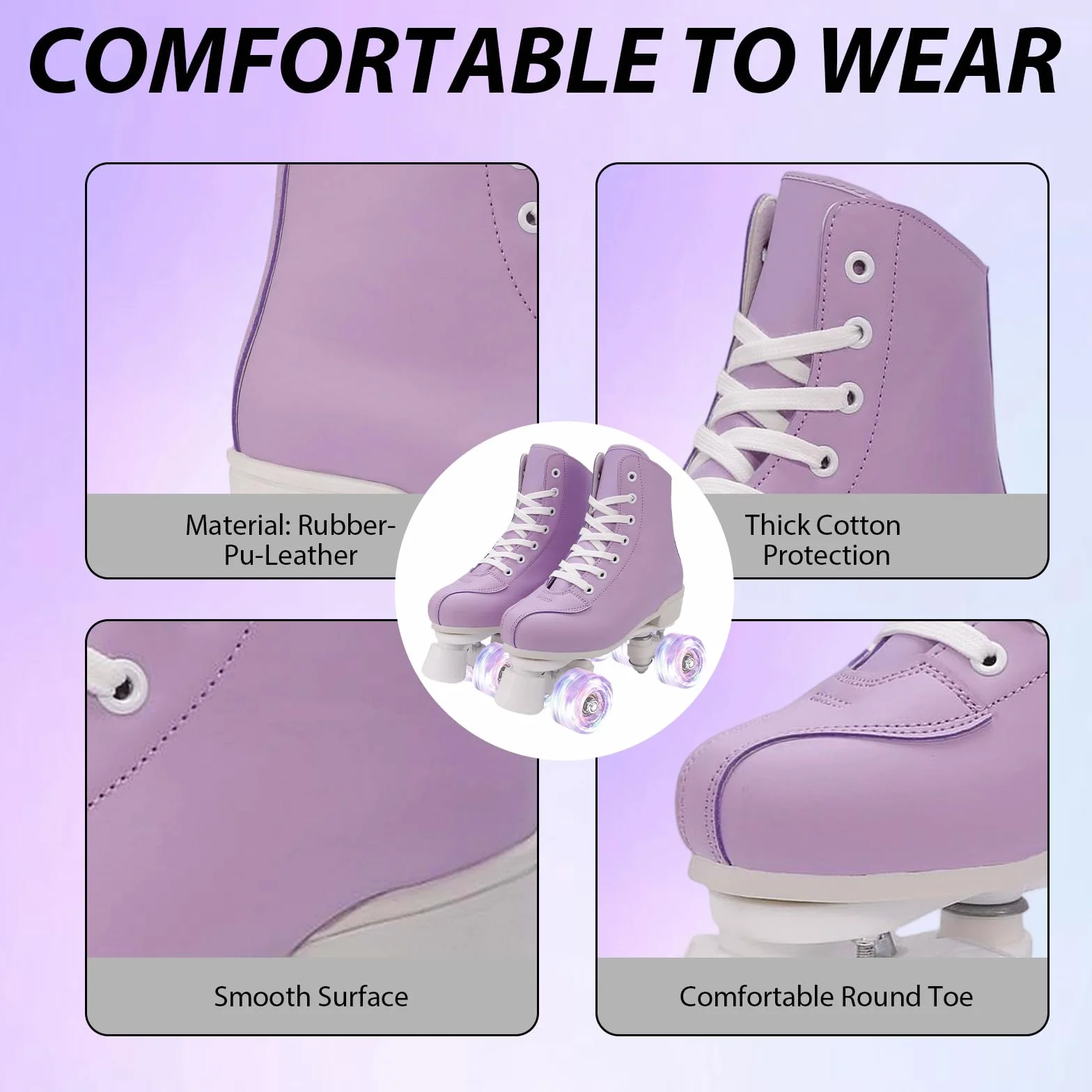 XUDREZ Patines de ruedas para mujeres y niñas, patines Derby para adultos, color verde menta, patines de cuatro ruedas para principiantes, al aire libre e interiores