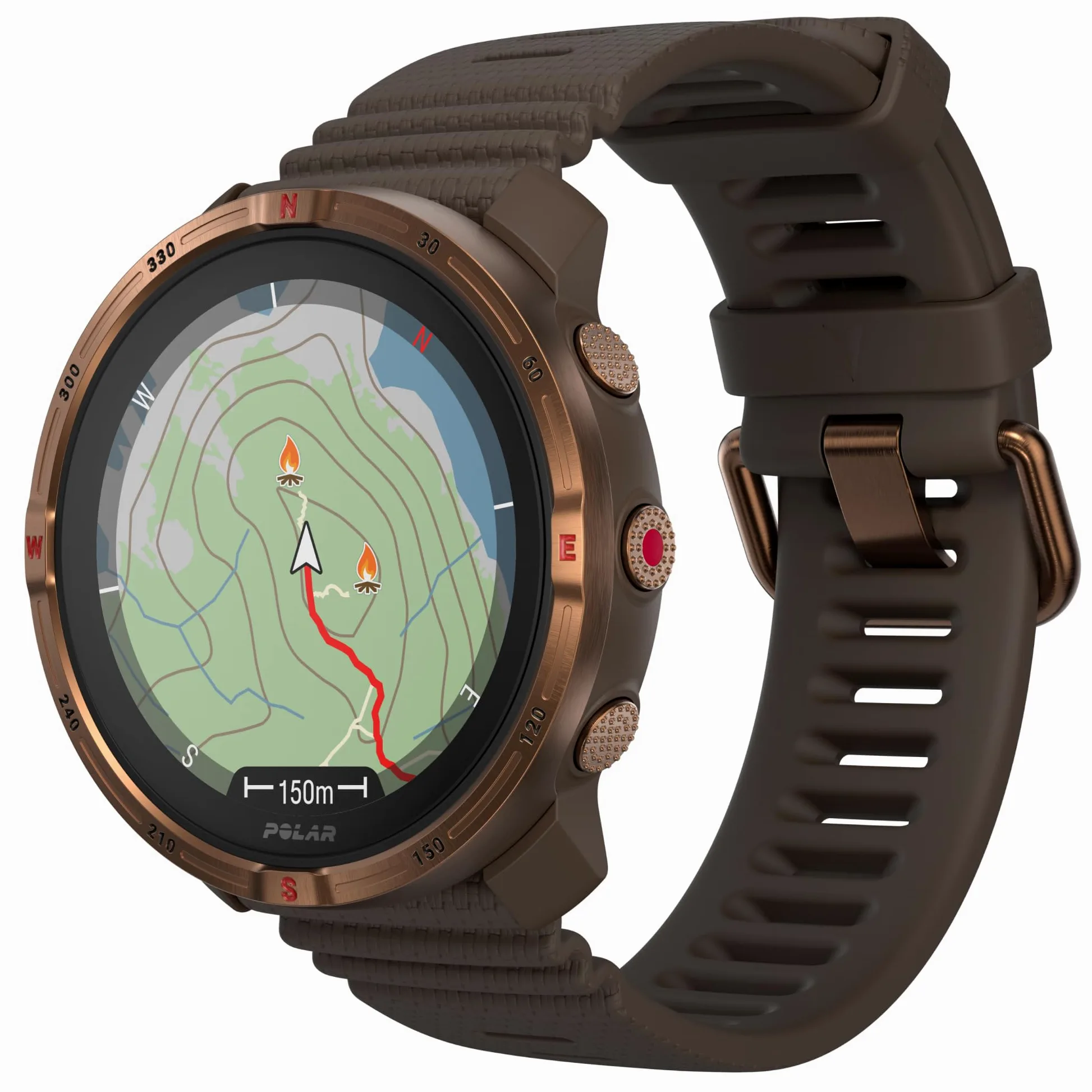 Polar Grit X2 Reloj Multideporte GPS AMOLED Mapas Offline GPS Dual ECG Muñeca Biosensores Elixir SpO2 Batería 7 Días Copper Brown