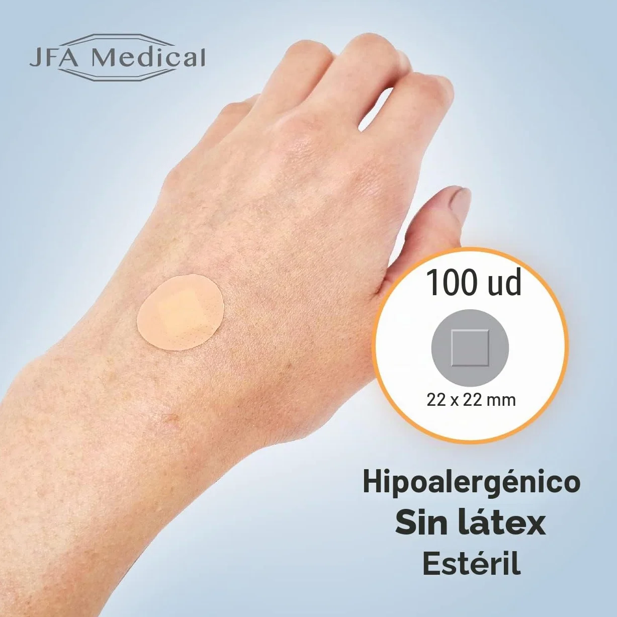 JFA Medical Apósitos Impermeables Redondos Pequeños 22 x 22 mm 100 Unidades