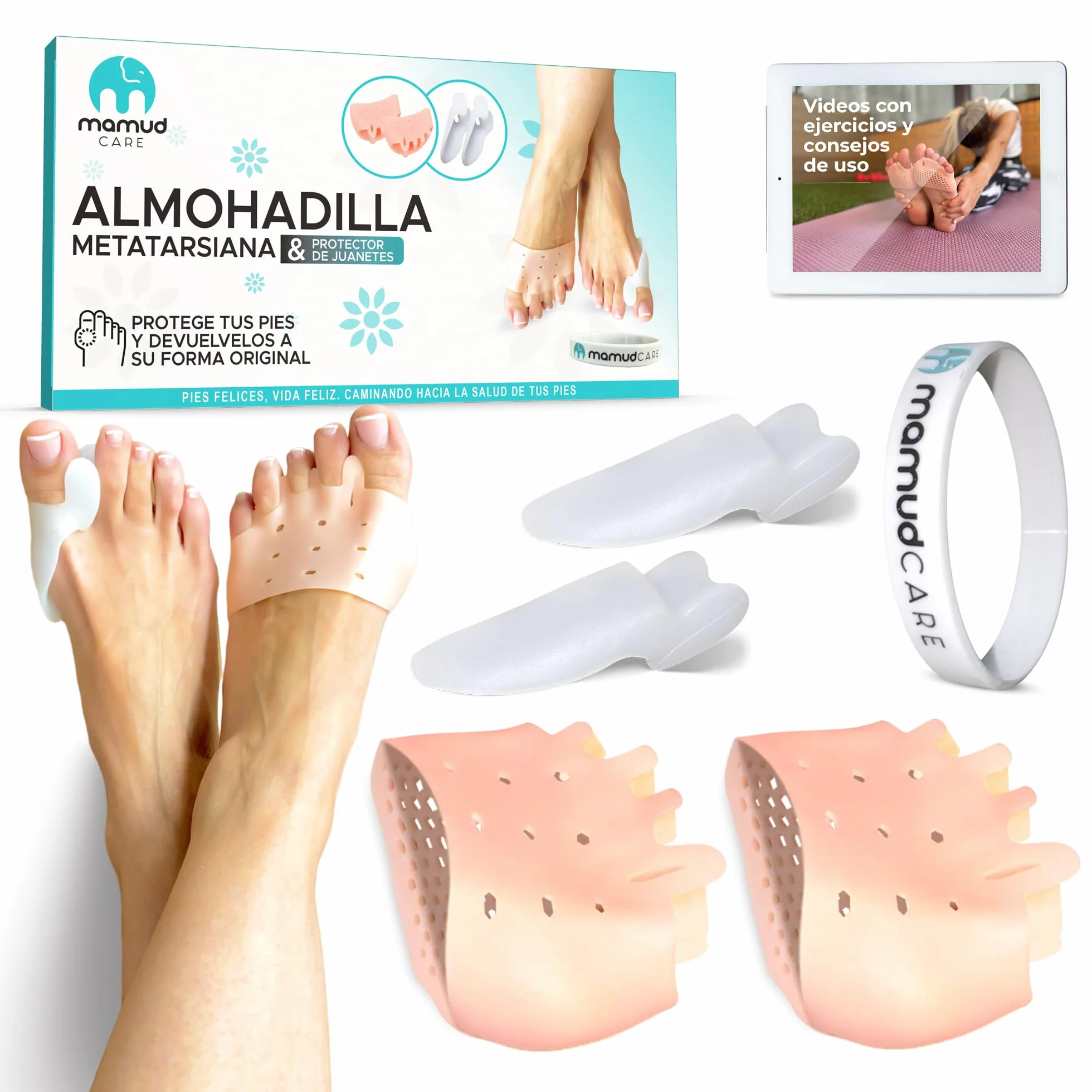 Almohadilla Metatarsiana Separador Dedos Pie Corrector Juanetes Hallux Valgus Dedos Superpuestos Libre BPA
