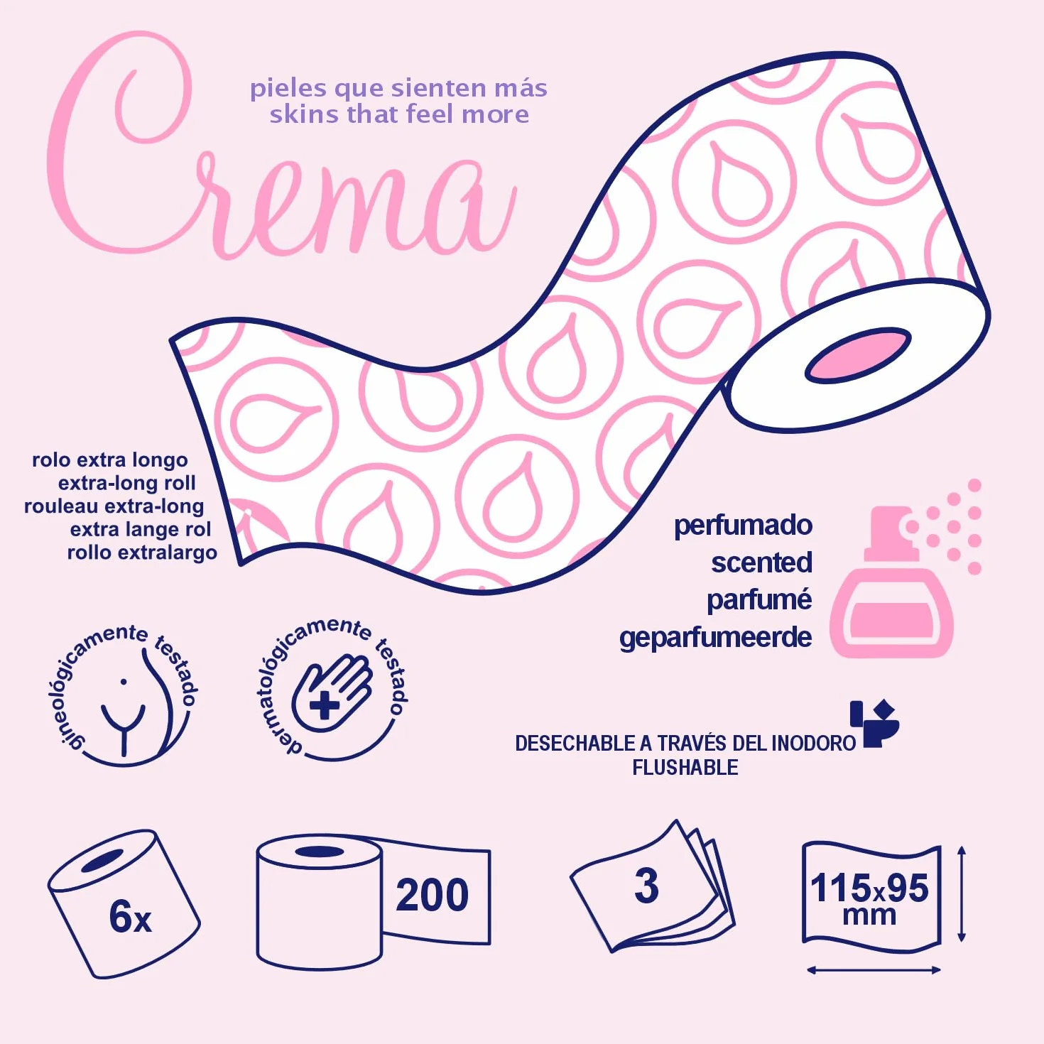 Renova Papel Higiénico Decorado Perfumado 6 Rollos