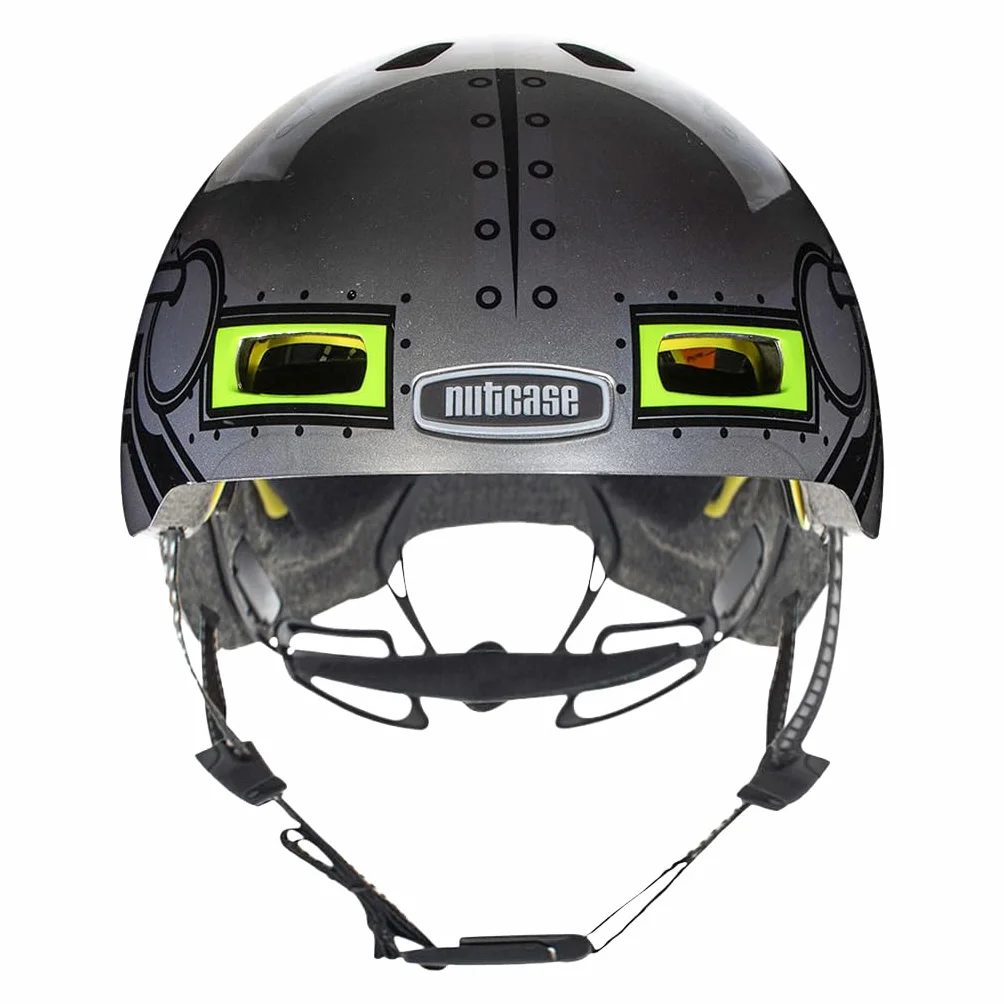 Nutcase Kinder Fahrradhelm Little Nutty Gloss, Robo Boy, 48-52 cm