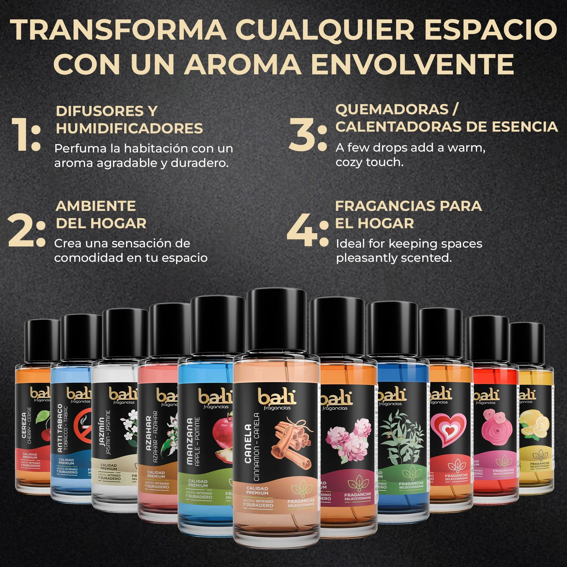 Bali fragancias Aceite de Eucalipto para Humidificador Ambientador Fresco Difusor Aromaterapia 50 ml