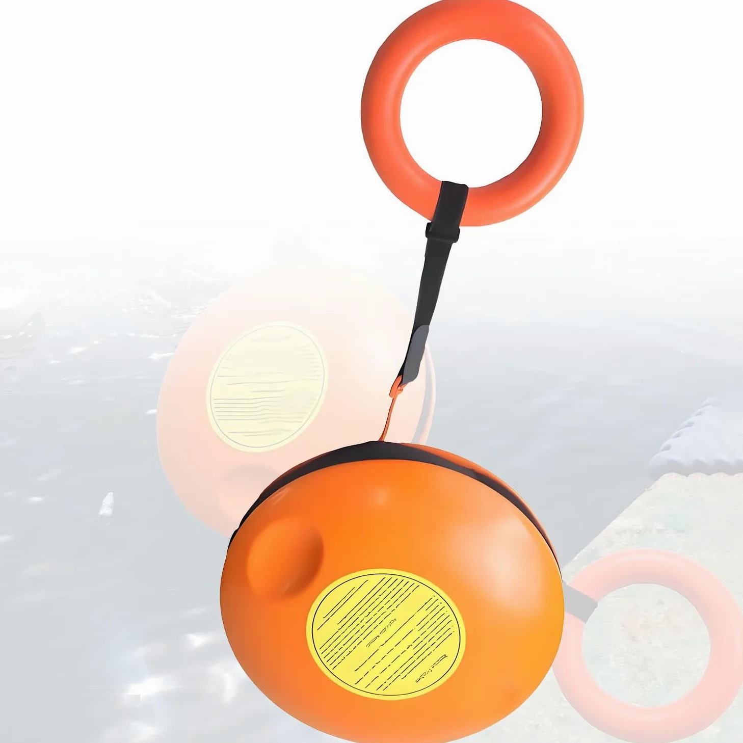 Disco de rescate de agua lanzable con cuerda y anillo de mano para situaciones de emergencia en piscinas, lagos y barcos