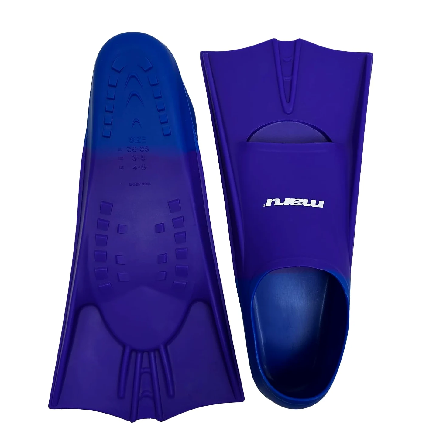 maru Aletas de Entrenamiento, Aletas de natación de Silicona para una Patada más Fuerte y rápida con Mayor propulsión, Aletas de natación Unisex para Adultos y niños (