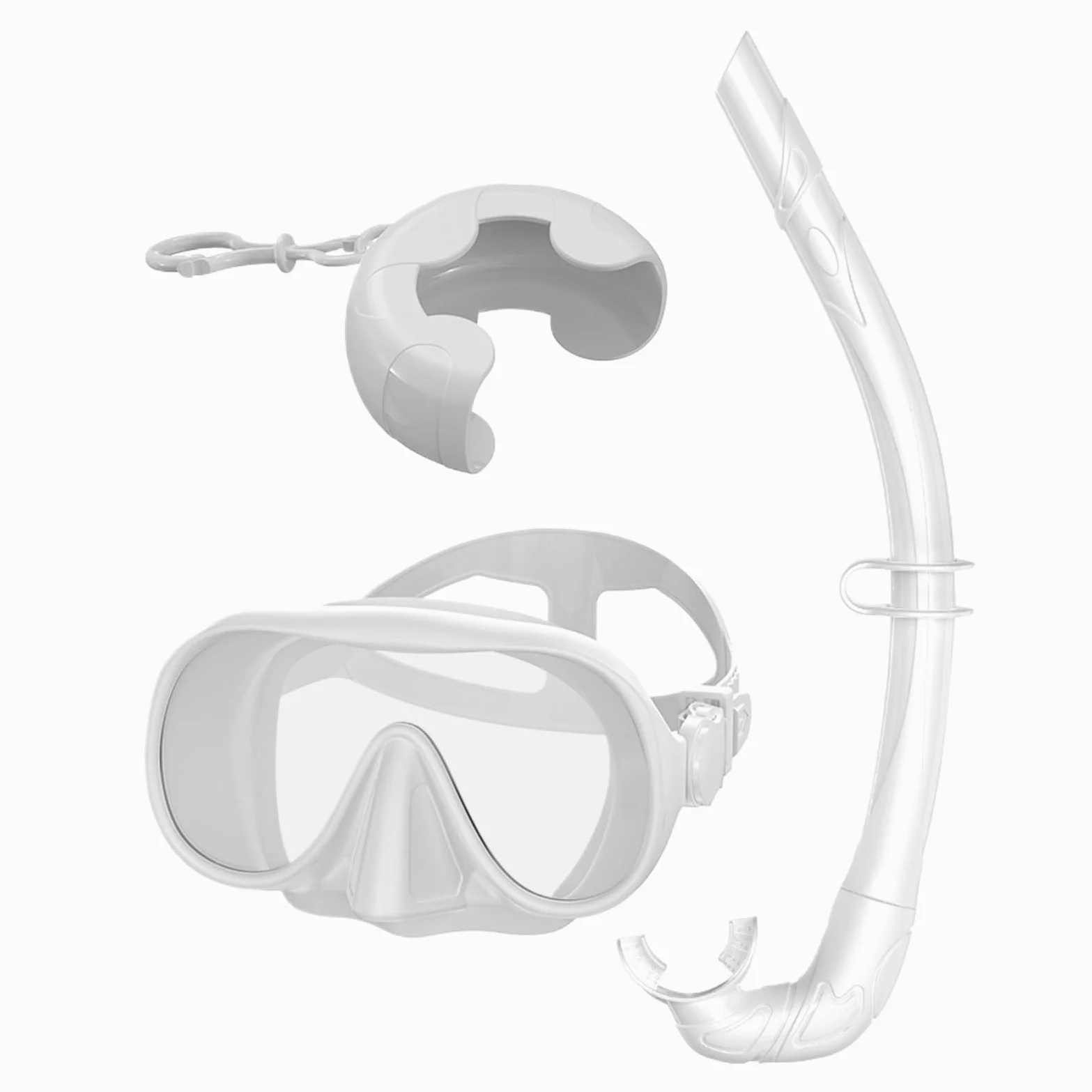 Conjunto de Tuba para Adultos Máscara Gran Angular Antiniebla | Con caja de almacenamiento y correa ajustable, plegable para el aprendizaje de natación, viajes isleños, deportes