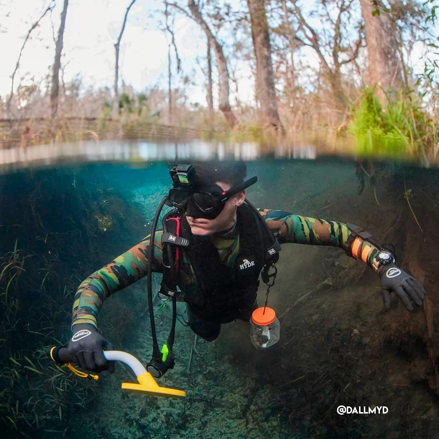 Octomask Unisex Freediver GoPro máscara de Buceo y Snorkel, Color Negro, un tamaño