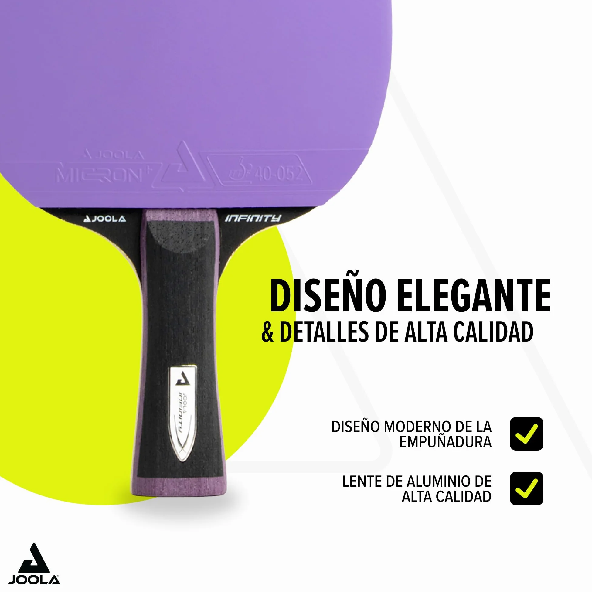JOOLA Raqueta de tenis de mesa White Infinity Carbon – Raqueta profesional con almohadillas Micron+