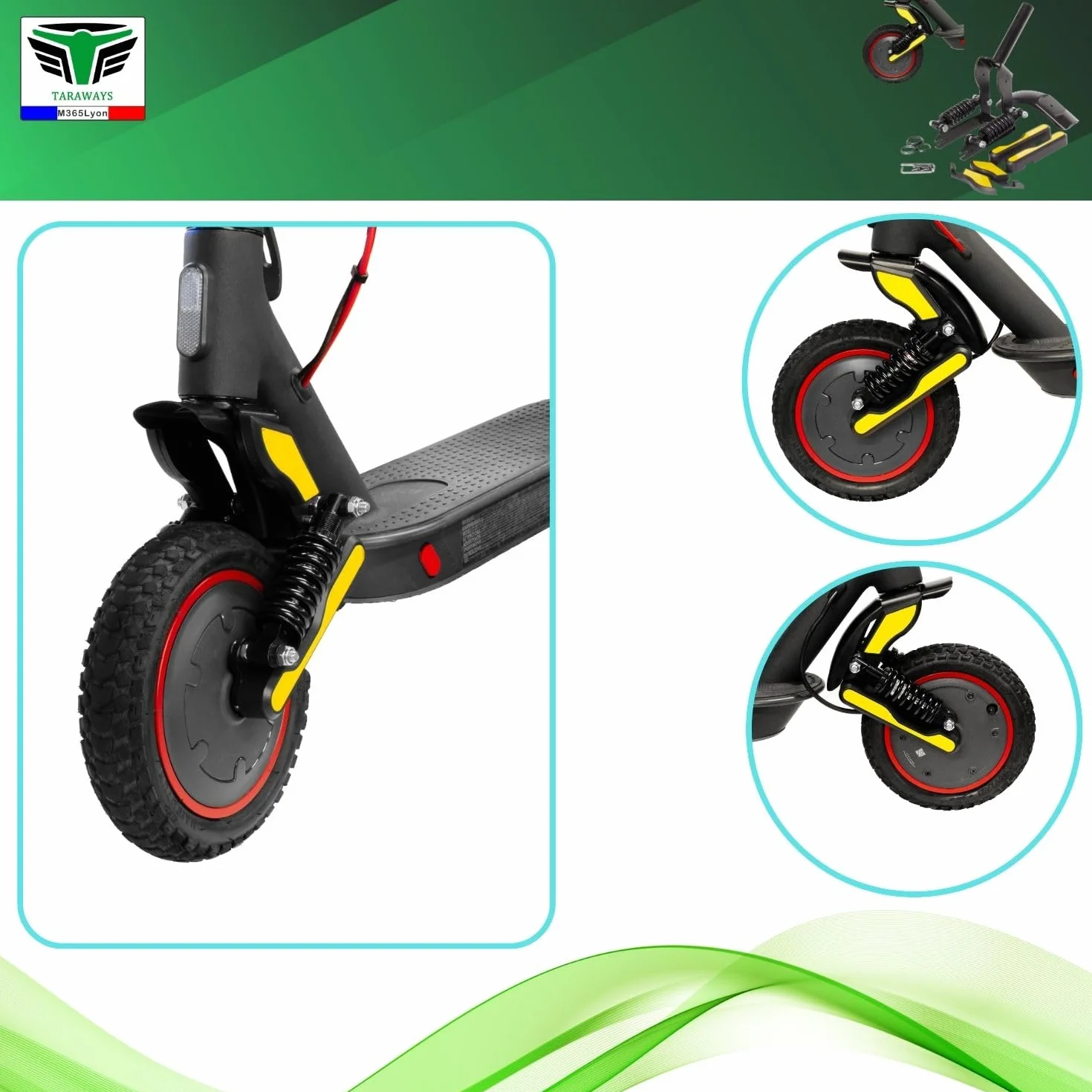 Horquilla amortiguadora delantera compatible con patinete Xiaomi M365/1S / Essential Lite/Pro/Pro 2