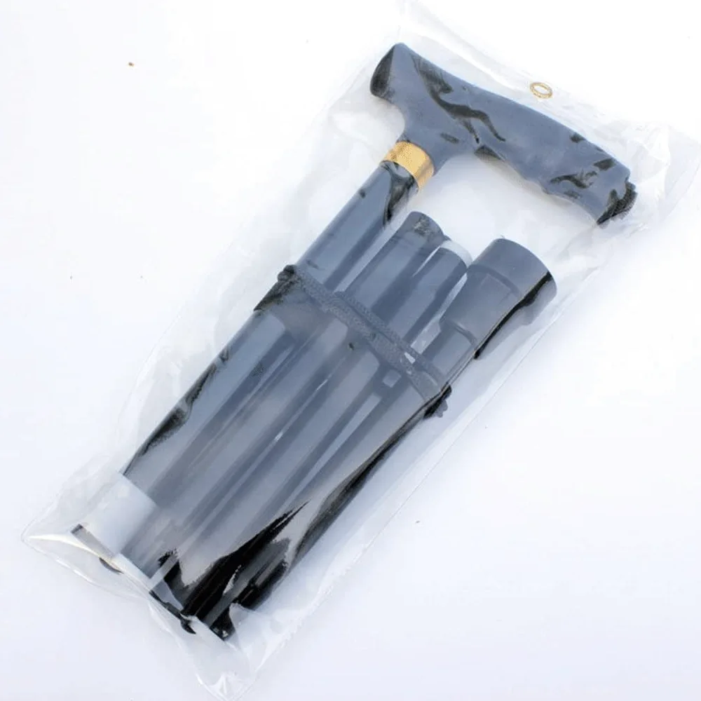 Bastón Plegable de aleación de Aluminio Engrosado con luz para Senderismo para Personas Mayores, Antideslizante y telescópico.