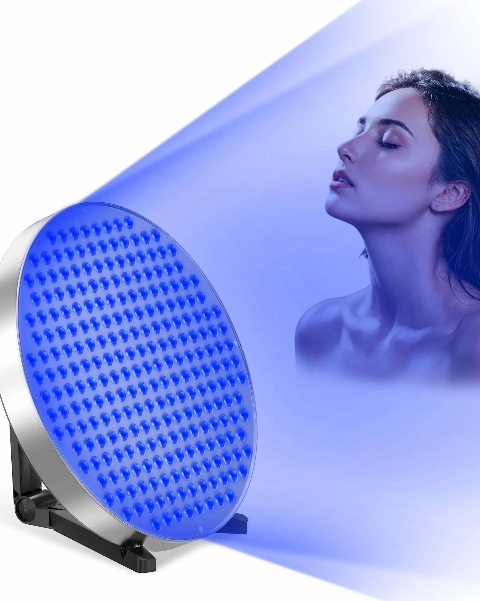 Lámpara de bronceado 460 NM 50 W 250 LED portátil con soporte ajustable