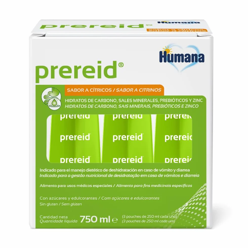 Prereid solución de rehidratación oral para niños y adultos 3 pouches 250ml