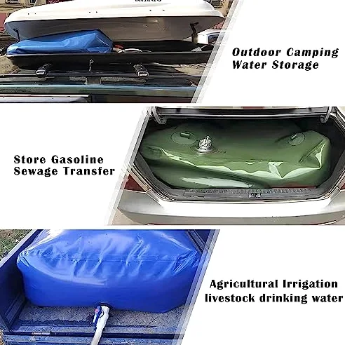 Bolsa de agua portátil de 120 a 5000 L, tanque de depósito de PVC resistente para camping e riego, contenedor de almacenamiento plegable a prueba de fugas con grifo, suministro de emergencia