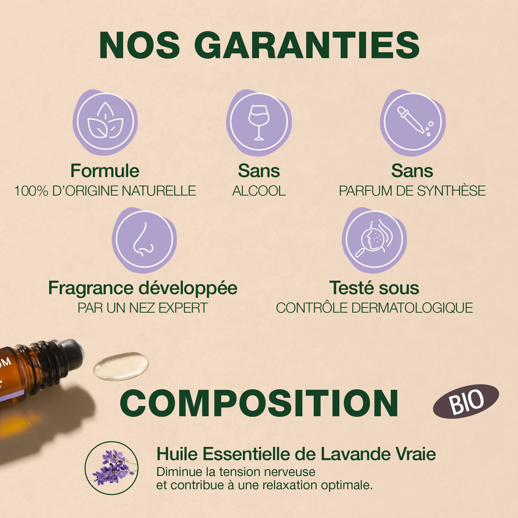 PRANARÔM Aromaboost Relax Bio Roll-on Olfativo Aceite Esencial Bio de Lavanda Verdadera 5 ml