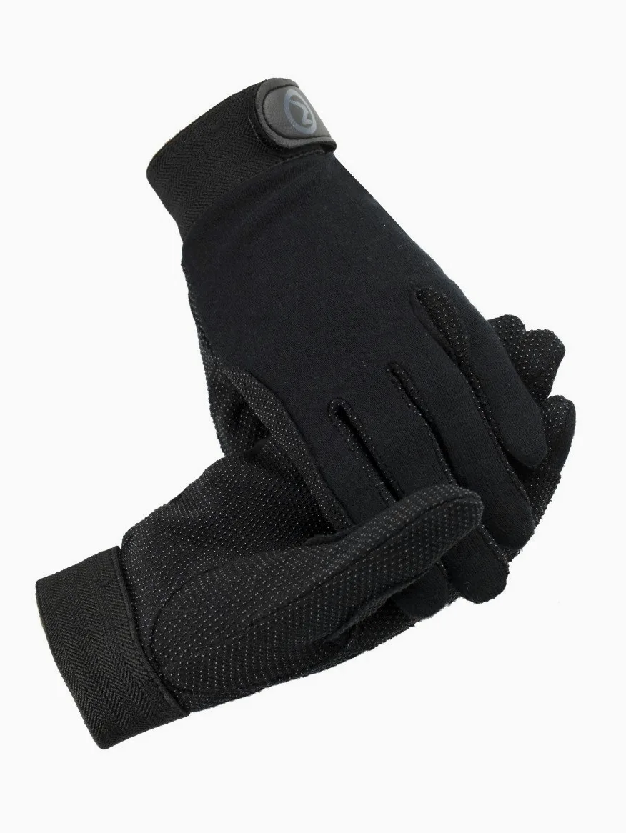 Horze Guantes de equitación básicos Ajustables de algodón Polygrip
