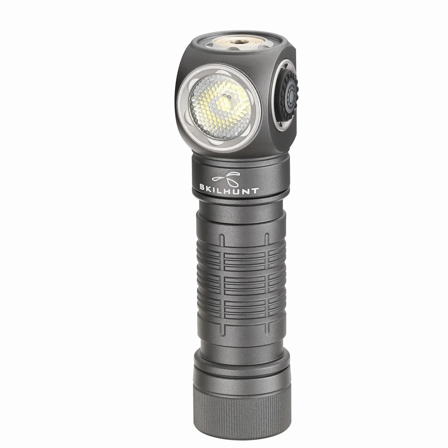 H150 - Linterna frontal LED magnética USB compacta, luz EDC recargable para camping, correr, senderismo, al aire libre (gris, blanco neutro 519A alto CRI)