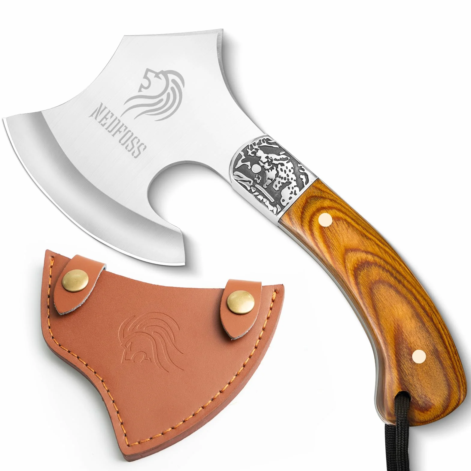 Beil Hacha de Camping de Acero con Mango G10 25 cm Multiusos