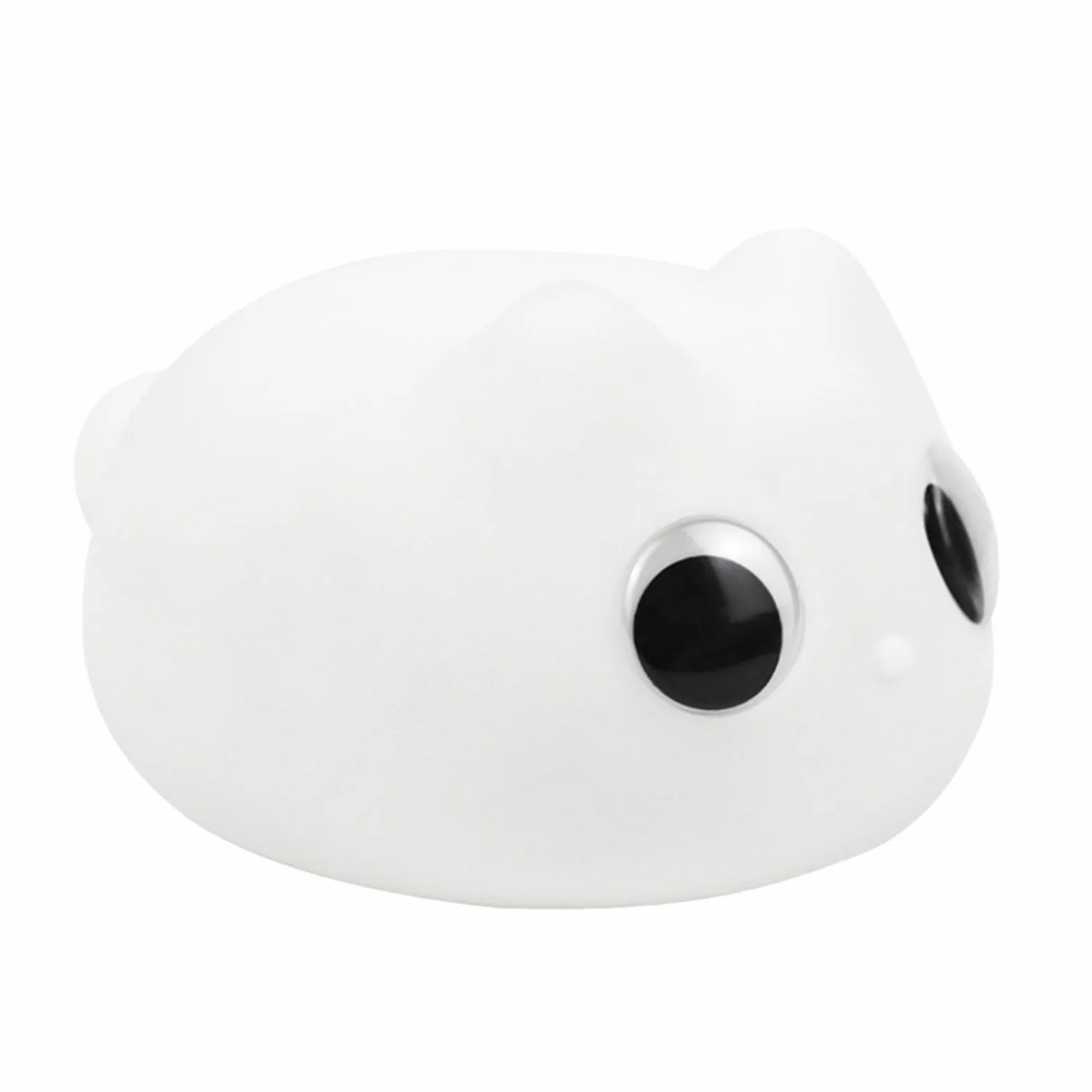 Lámpara nocturna de gato de silicona recargable para niños, decoración de habitación infantil