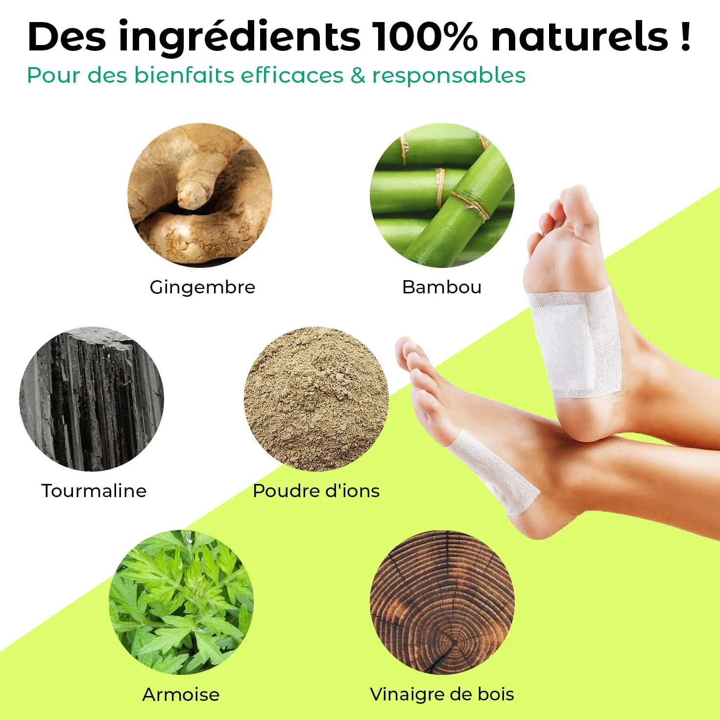 Rissler 10 Parche Detox Pies Nueva Receta Mejorar Calidad Sueño Parches Desintoxicantes Plantares 100% Natural Jengibre