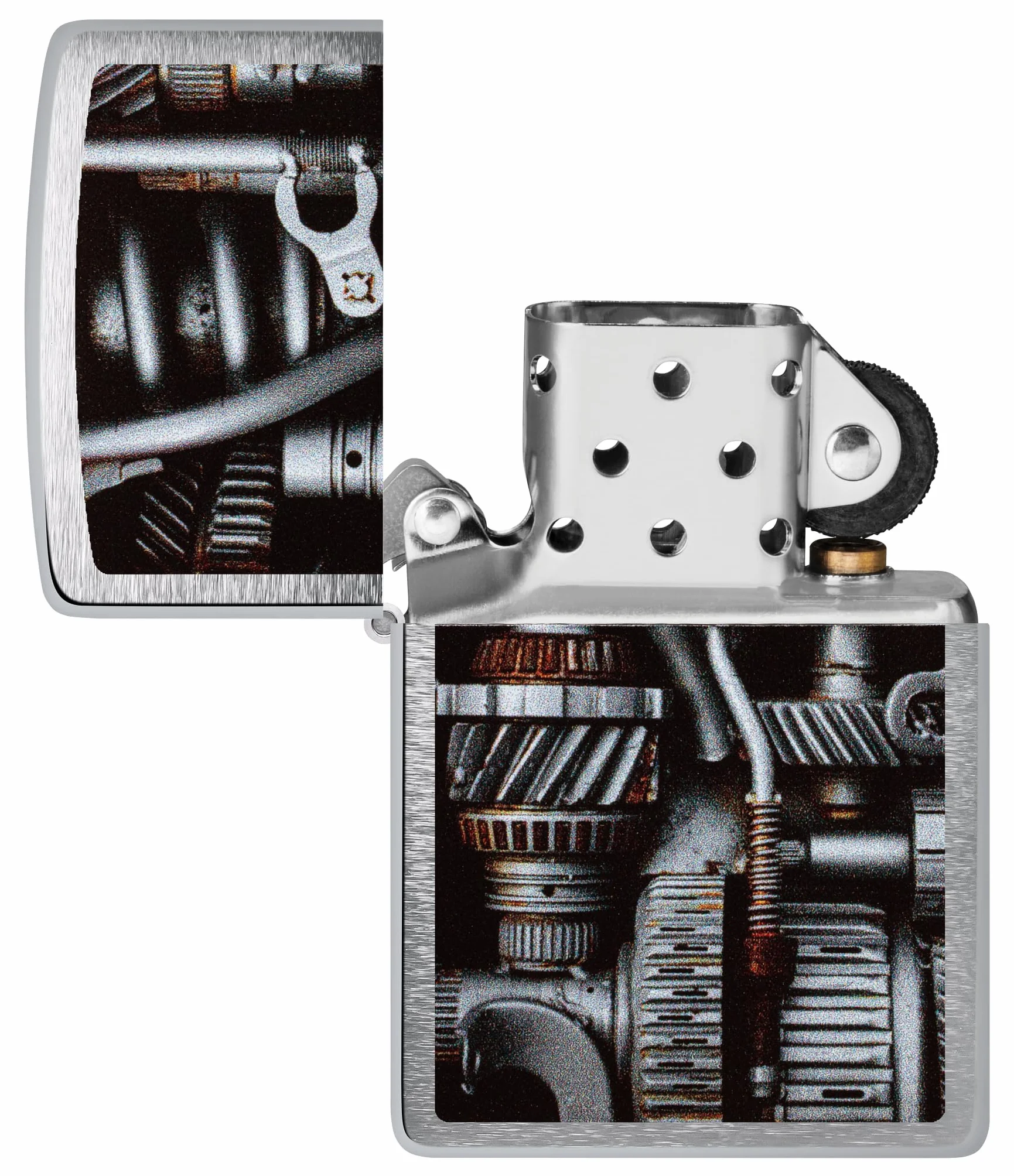 Encendedor Zippo a prueba de viento Brushed Chrome Recargable Reutilizable Caja regalo
