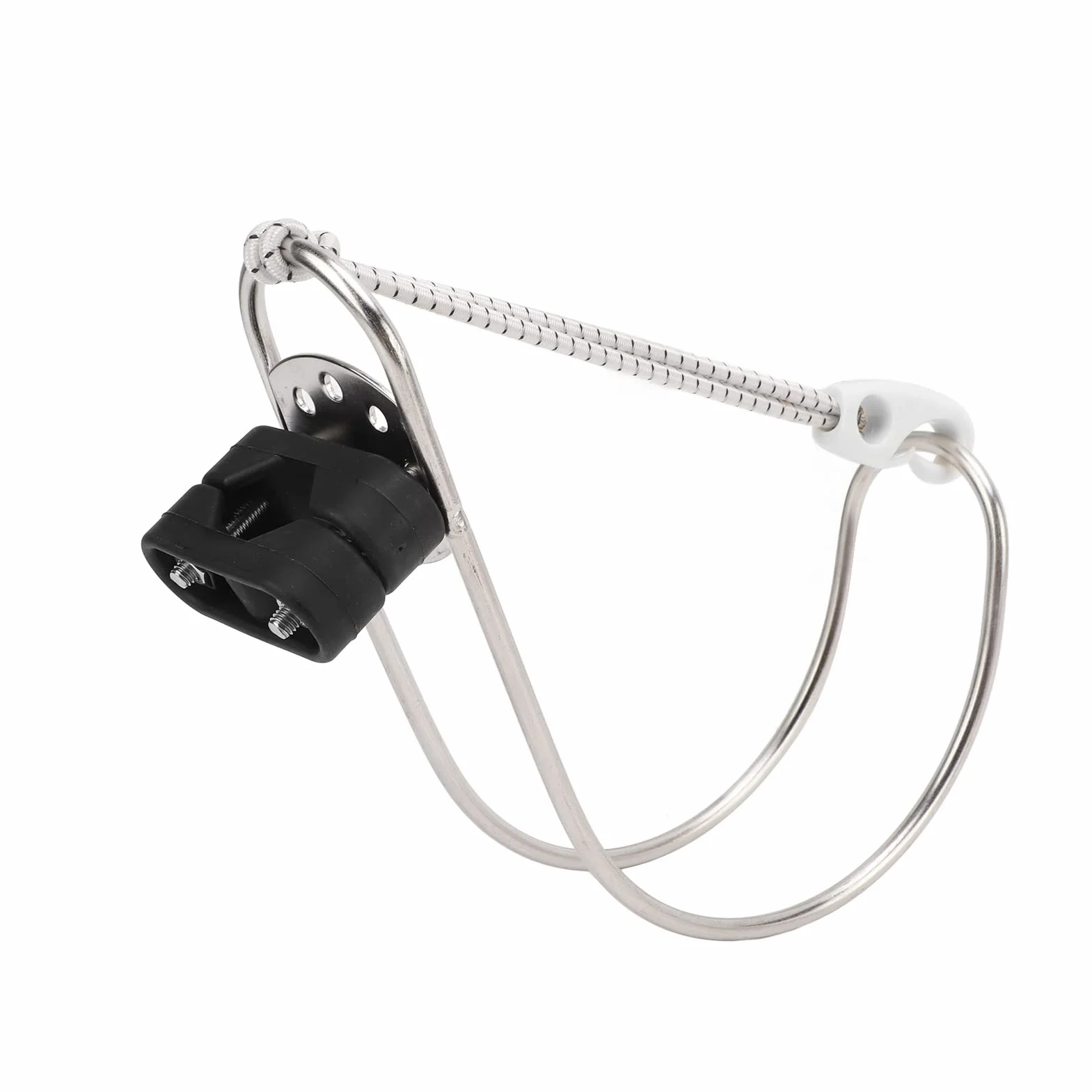 Generic Soporte de Anillo Salvavidas Ajustable de Acero Inoxidable para Barco Marino, Soporte de Aro Salvavidas Duradero para Herradura, Fácil de Instalar, Tamaño Pequeño, 1 de Aro