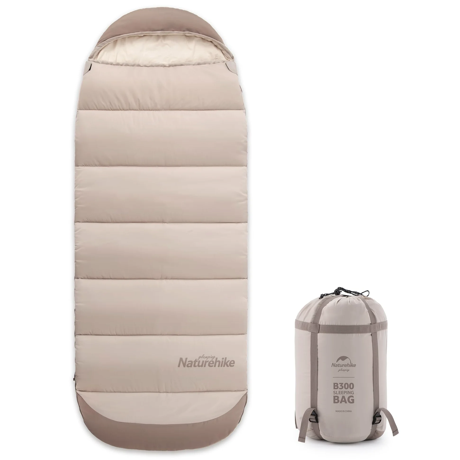 Naturehike Saco de Dormir para Adultos Ligero Saco de Dormir Tipo Momia Spliceable Saco de Dormir de Algodón Cálido para Outdoor Camping Senderismo