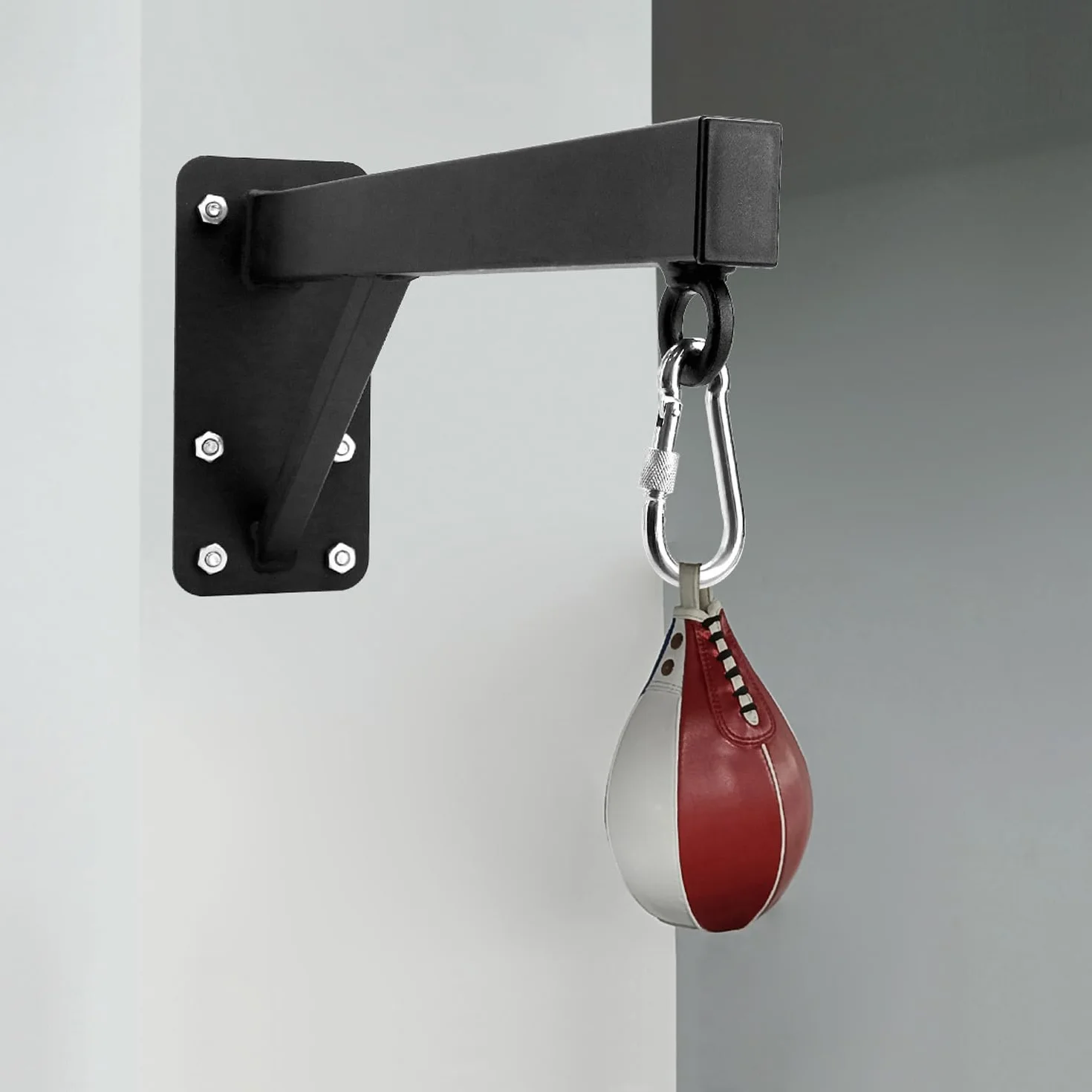 QWORK® Soporte de Pared para Saco de Boxeo - Acero Sólido - 60cm - Carga 150kg