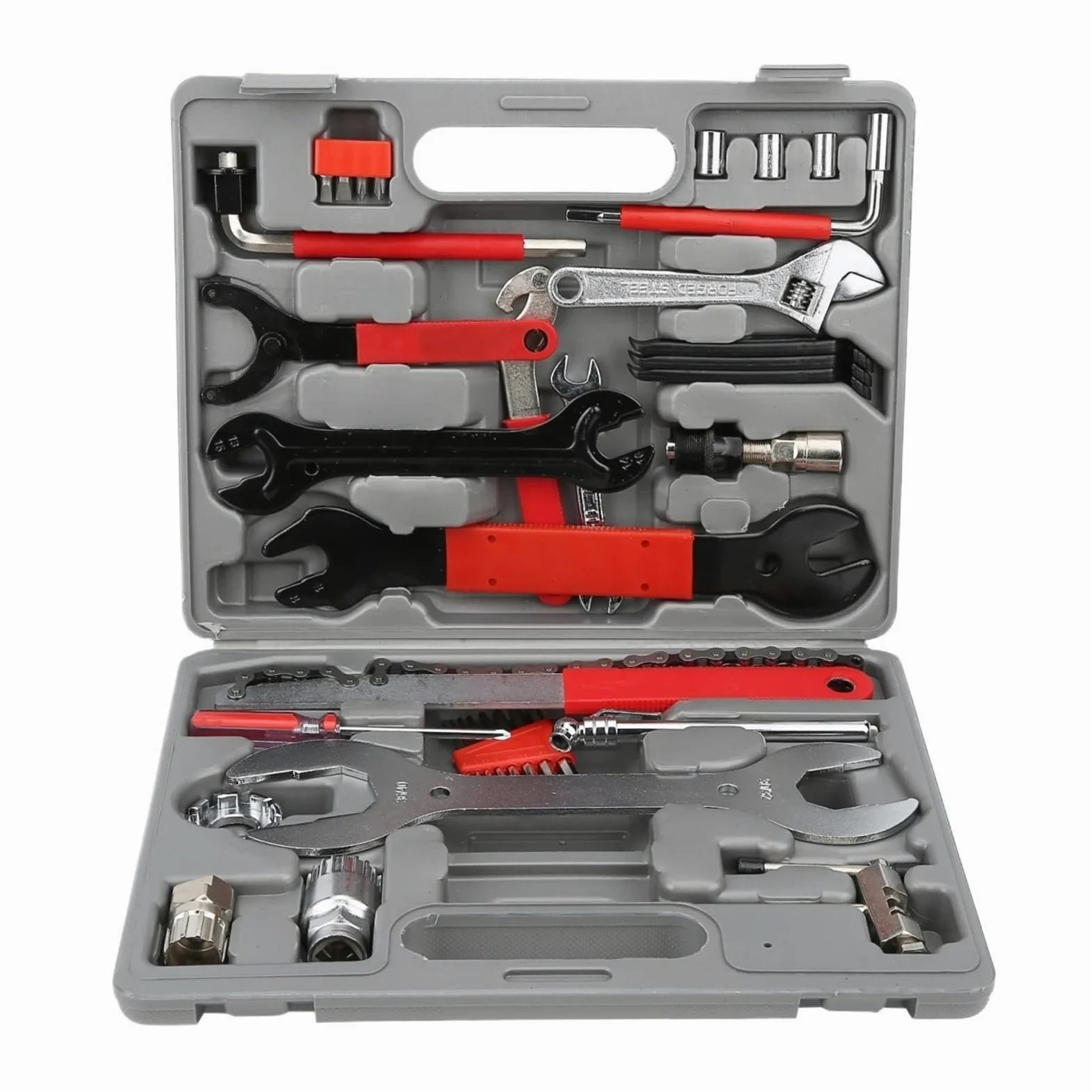 Kit de herramientas múltiples for reparación bicicletas, bomba neumáticos for bicicleta montaña, 44 Uds