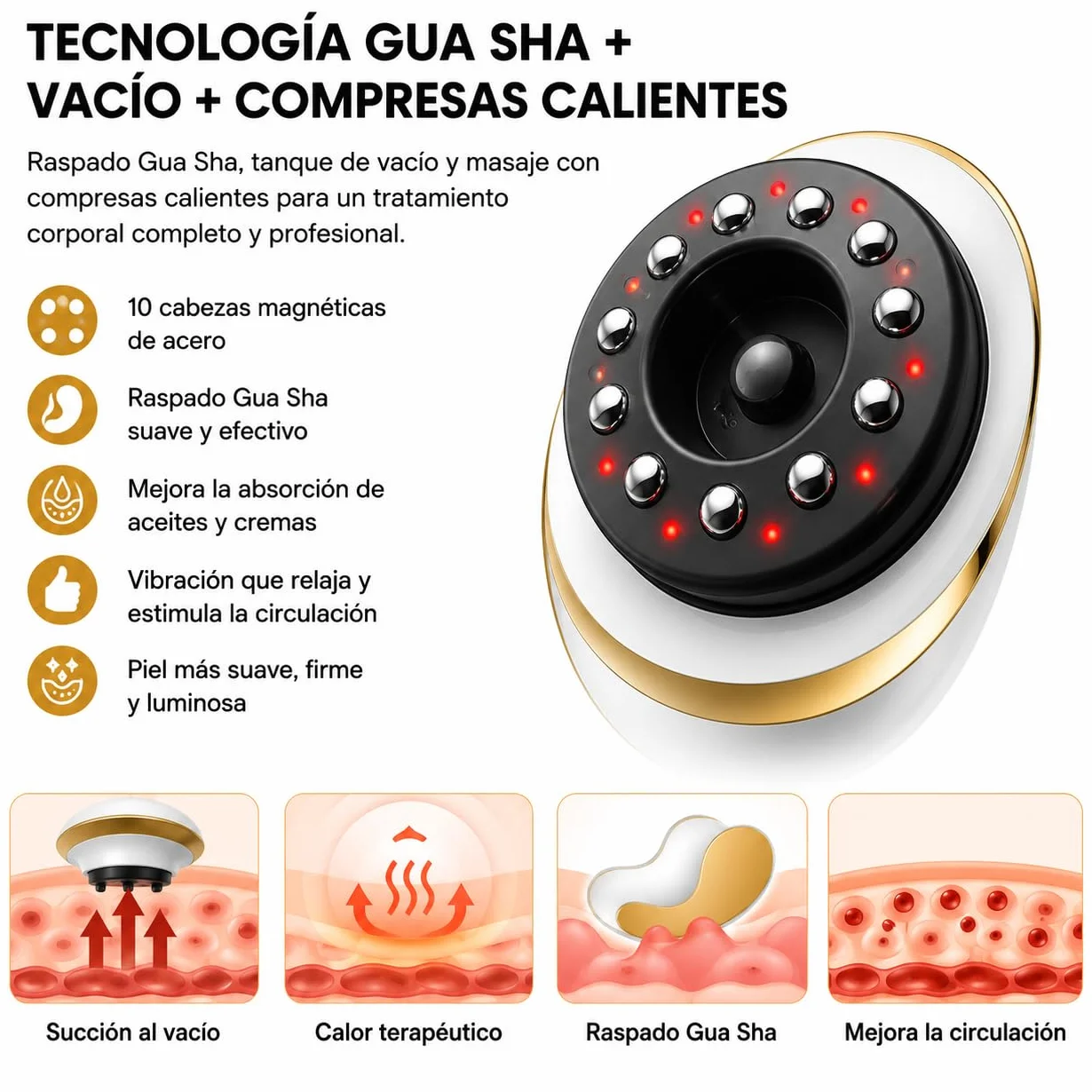 JABO Masajeador Anticelulitico Profesional Reafirmante Corporal Vacumterapia