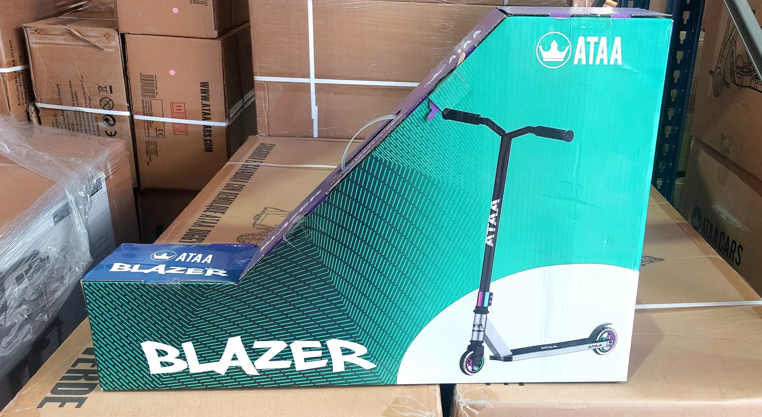Patinete Freestyle ATAA Blazer Plateado para Trucos con Manillar Acero Ruedas PU 110 mm y rodamientos ABEC 9 a Partir de 10 años y para Adultos