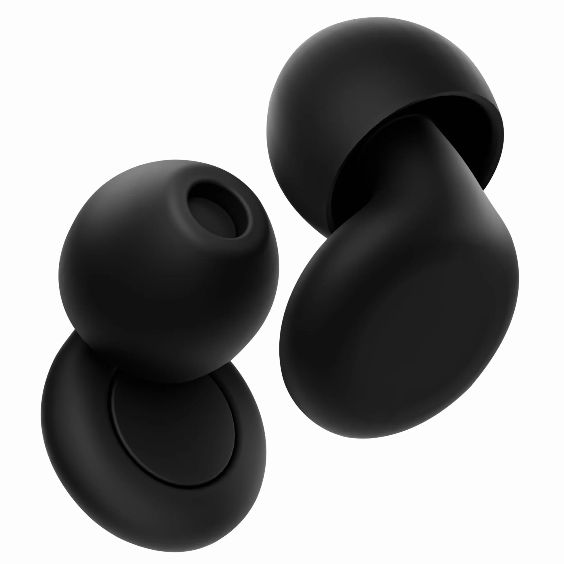 OPEIIN Tapones Oídos Ruido Dormir Silicona flexible reutilizables 28dB SNR Negro XS/S/M/L