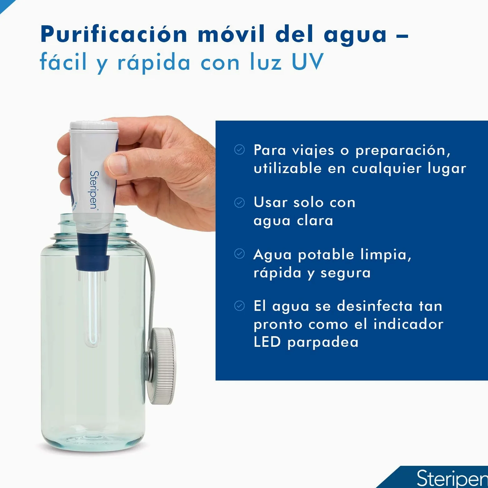 Classic 3™ potabilizador de agua UV SteriPEN® sin pre-filtro